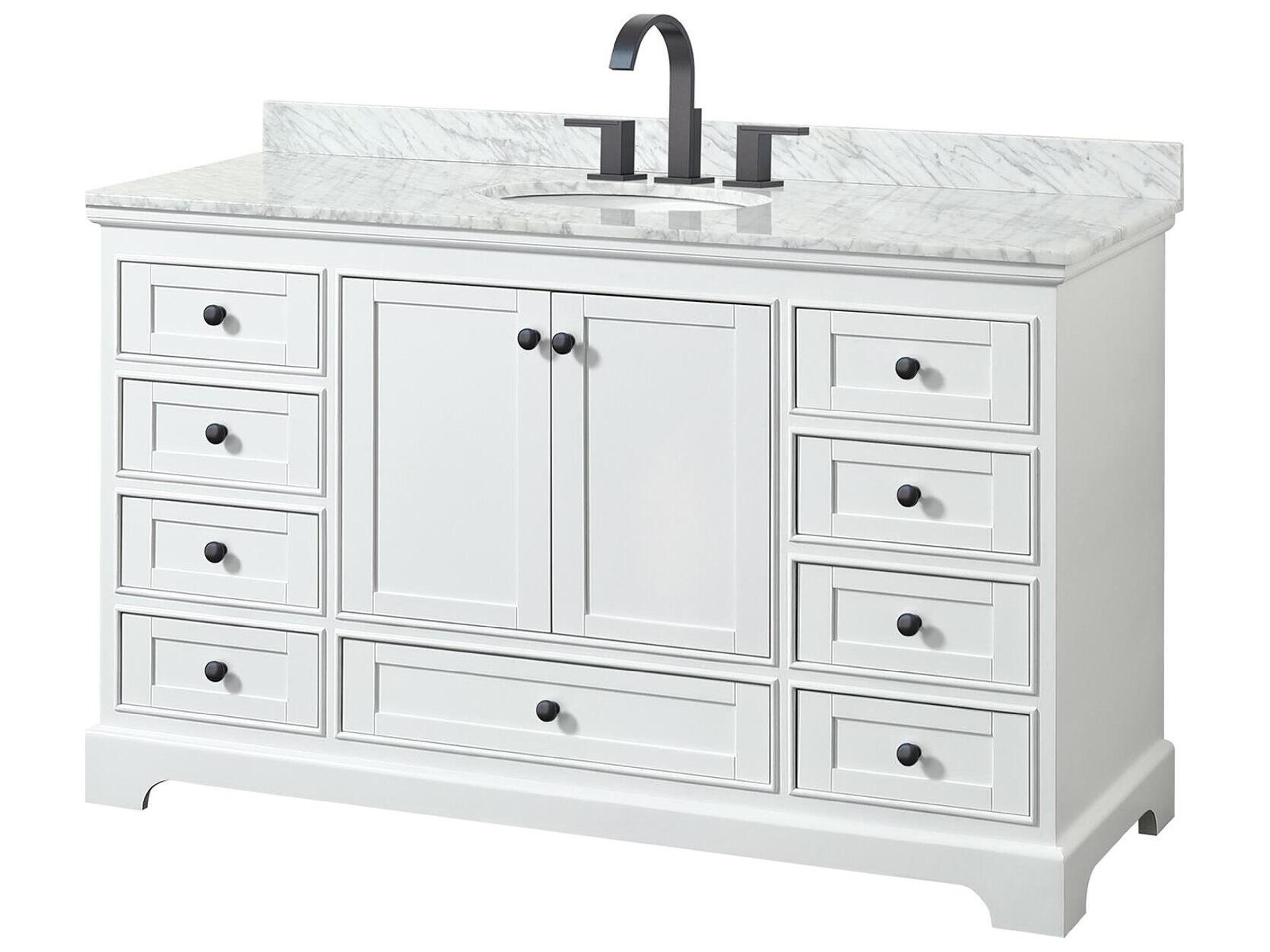 Wyndham Collection Deborah 60" White Vanity