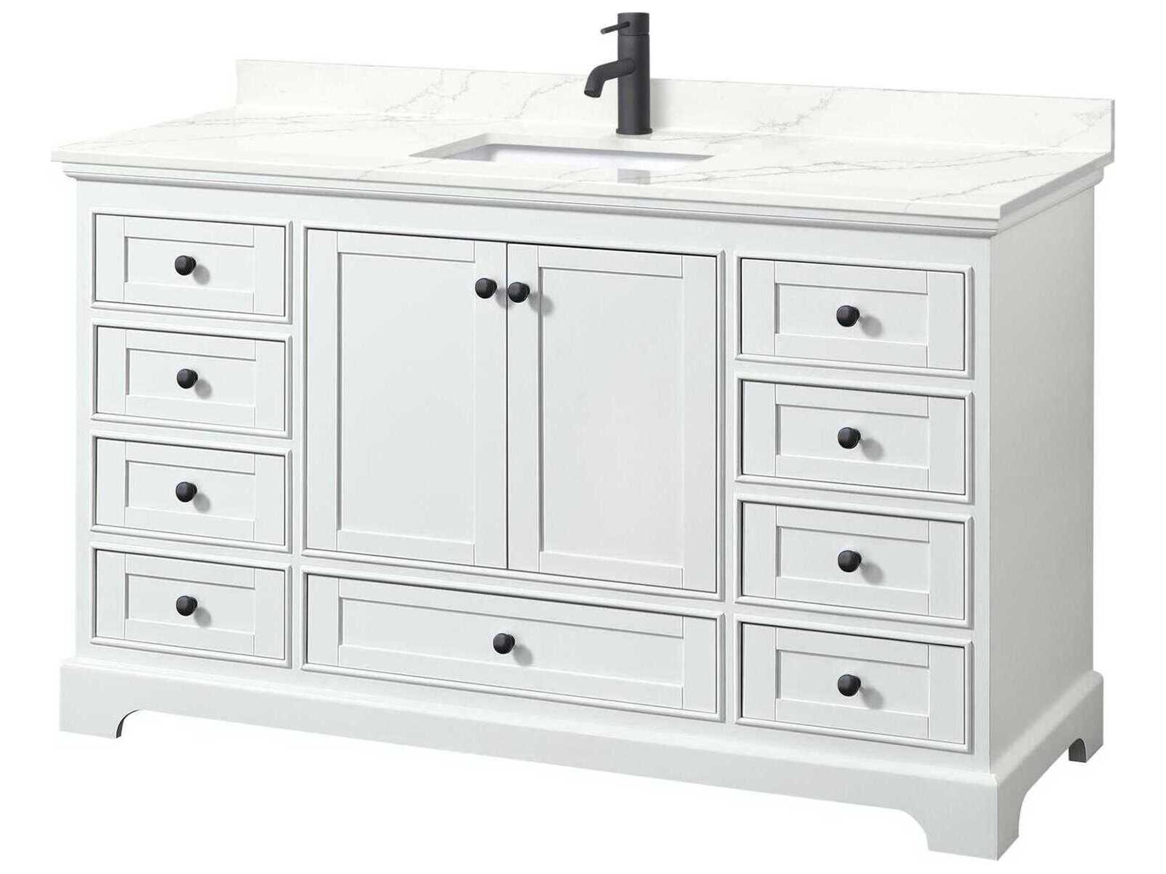 Wyndham Collection Deborah 60" White Vanity