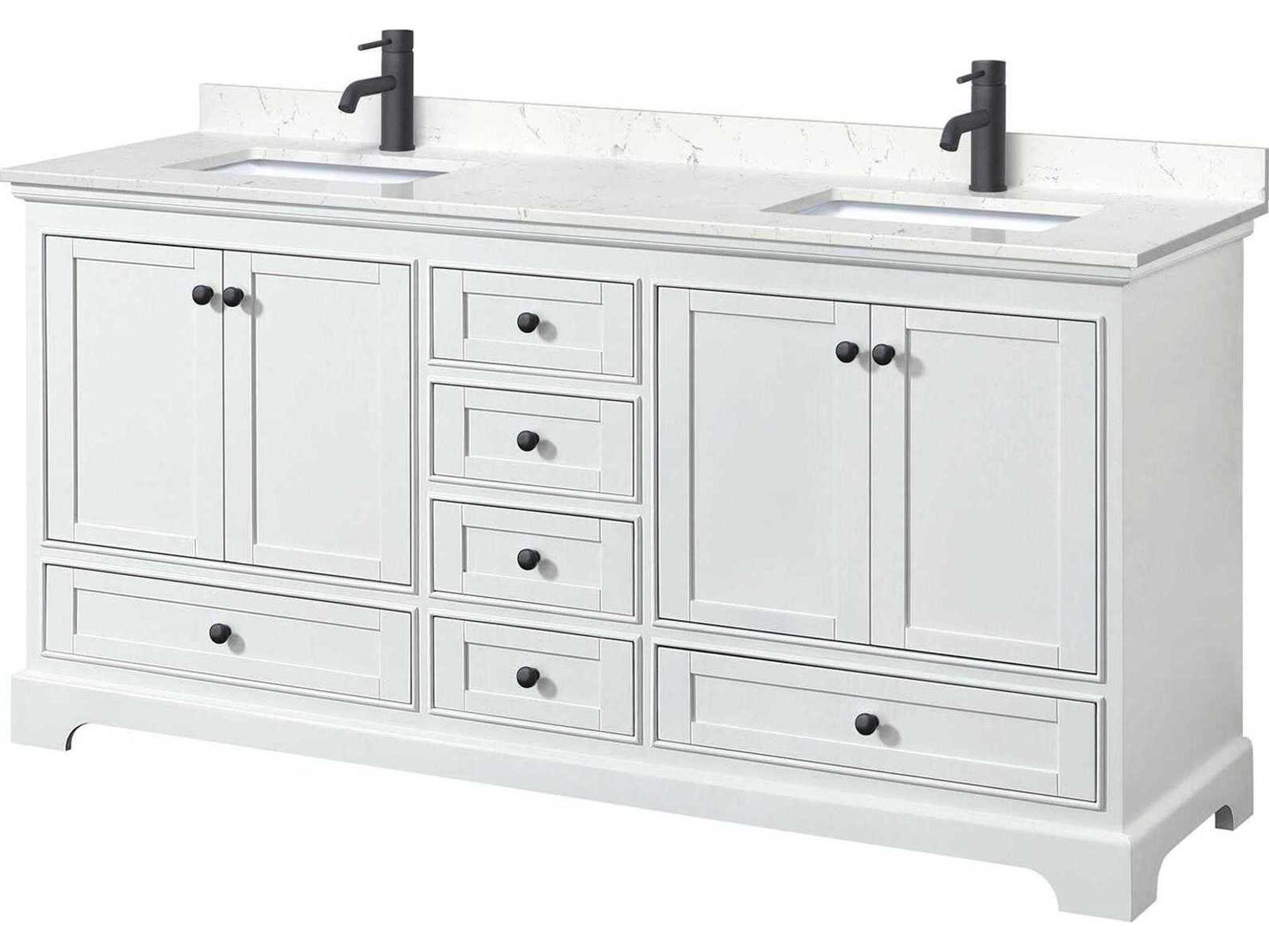 Wyndham Collection Deborah 72" White Vanity