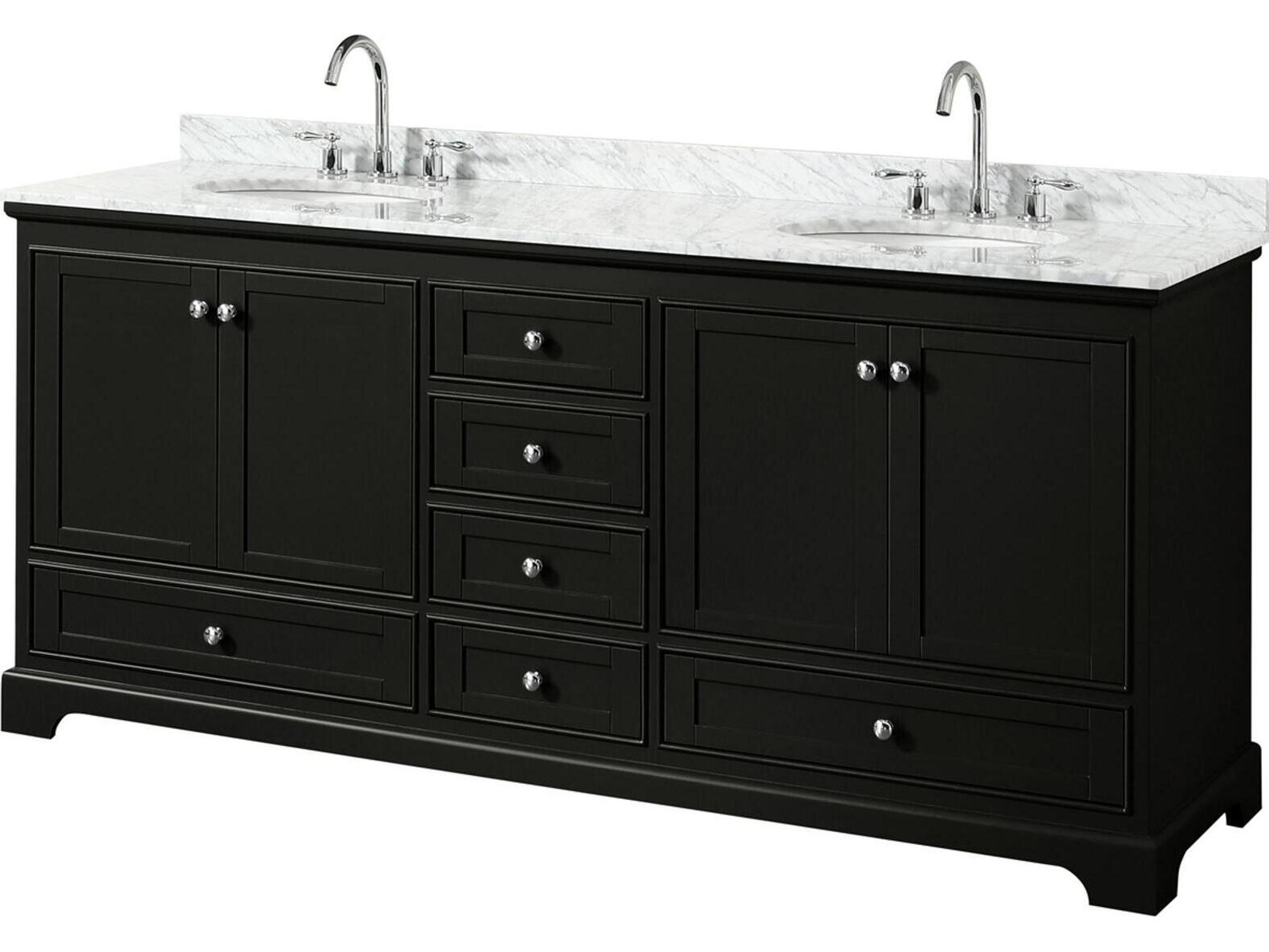 Wyndham Collection Deborah 80" Dark Espresso Vanity