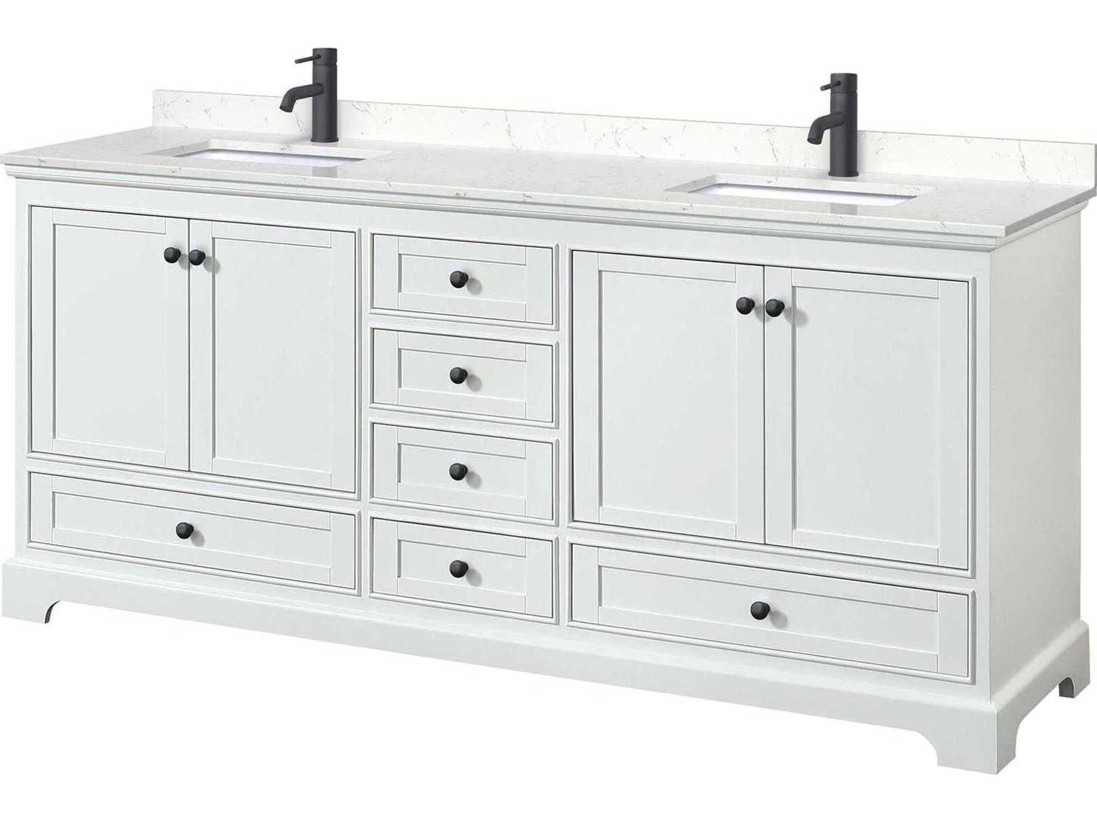 Wyndham Collection Deborah 80" White Vanity