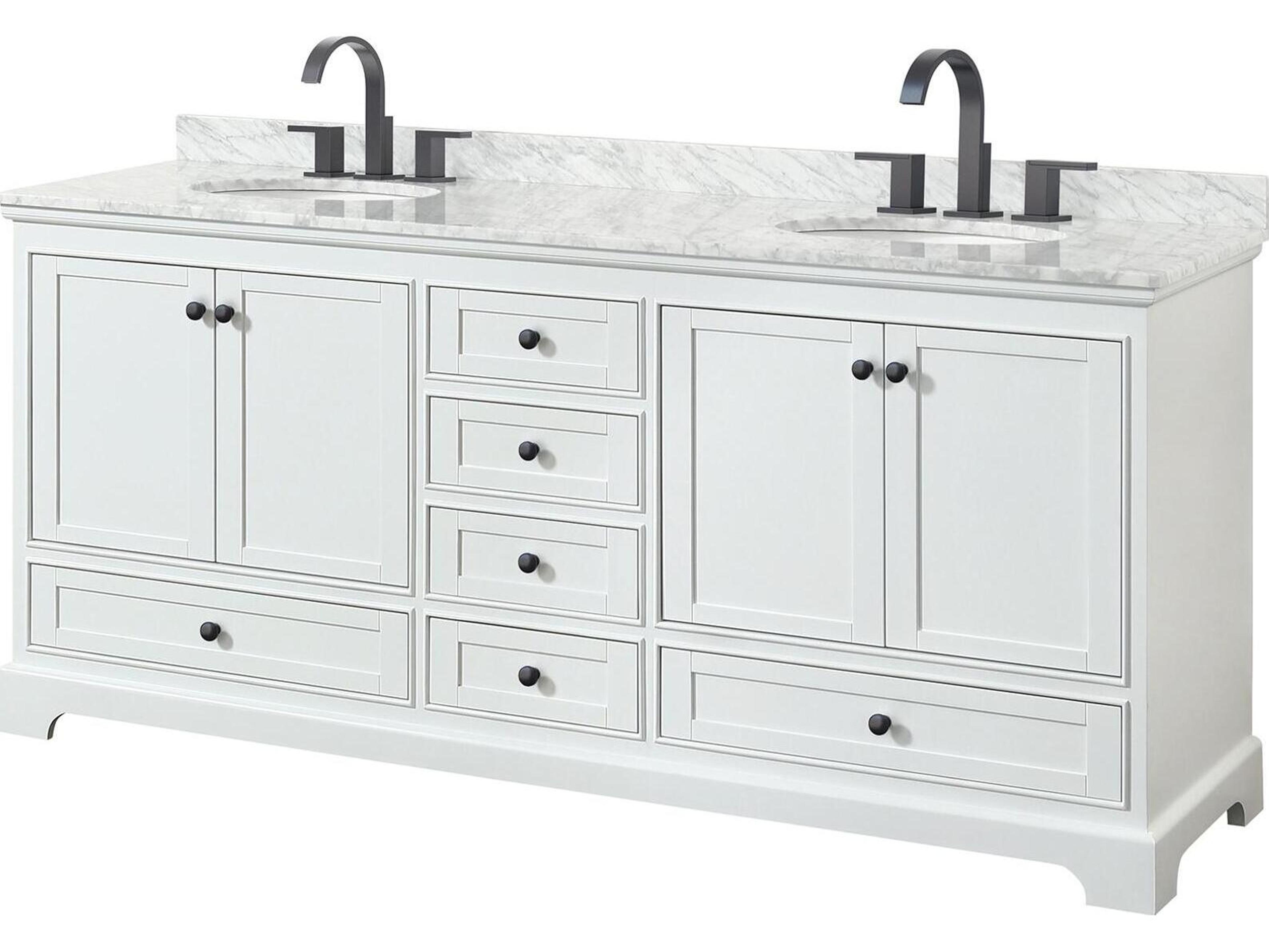 Wyndham Collection Deborah 80" White Vanity