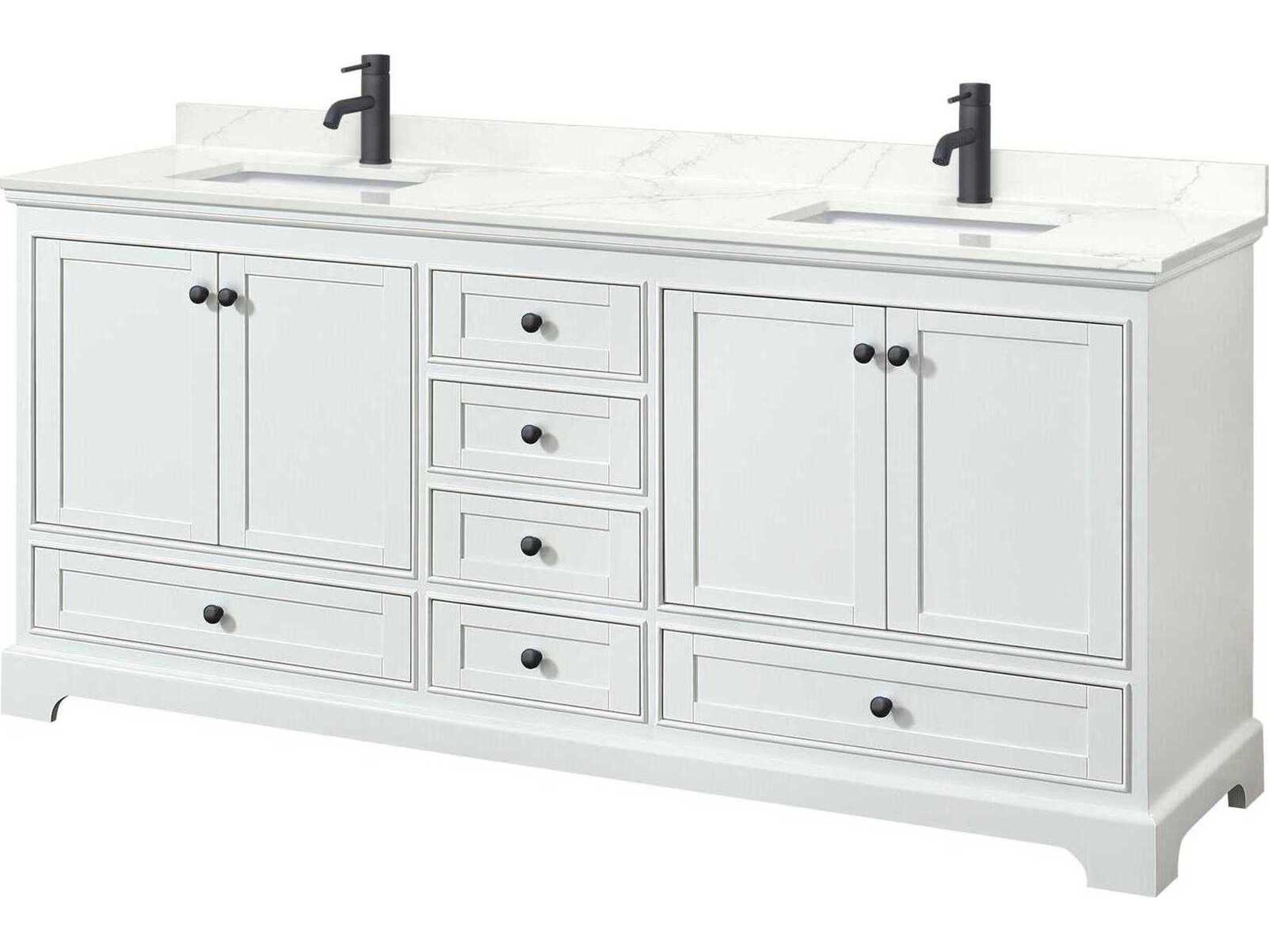 Wyndham Collection Deborah 80" White Vanity