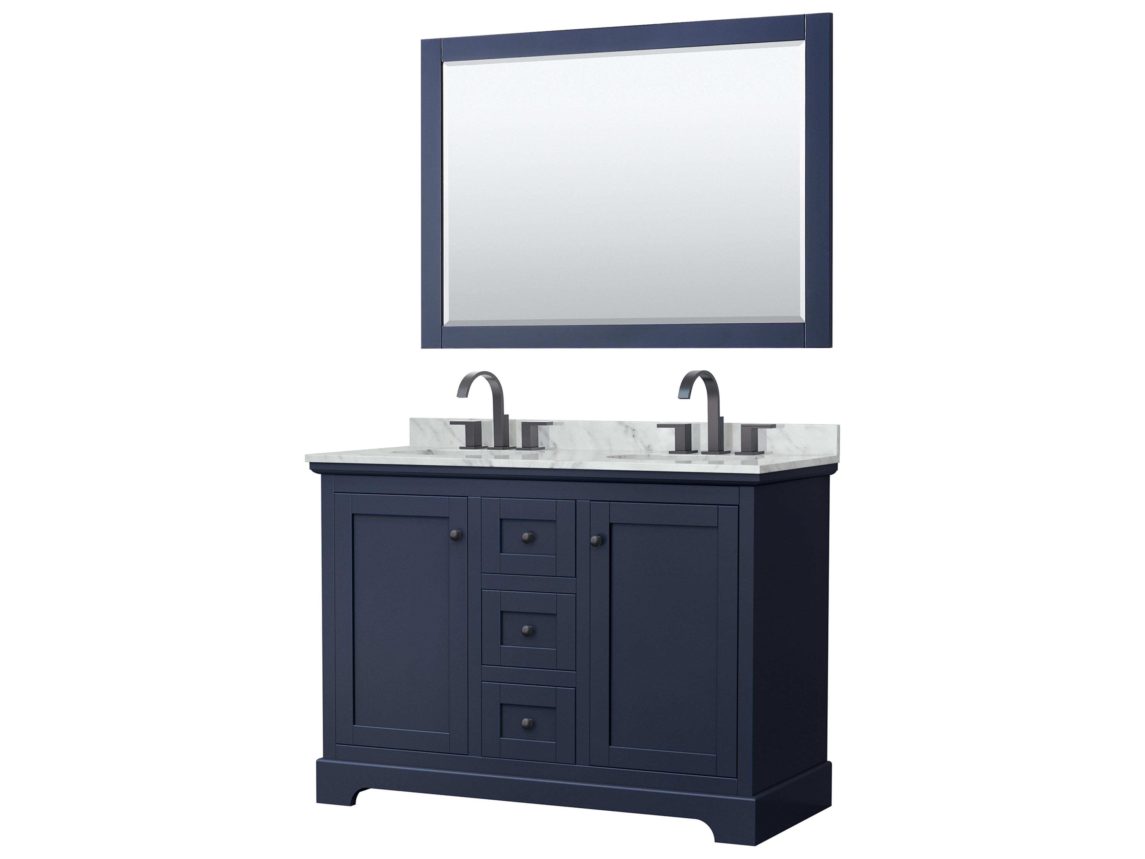 Avery 48" Dark Blue Vanity with 46" Mirror