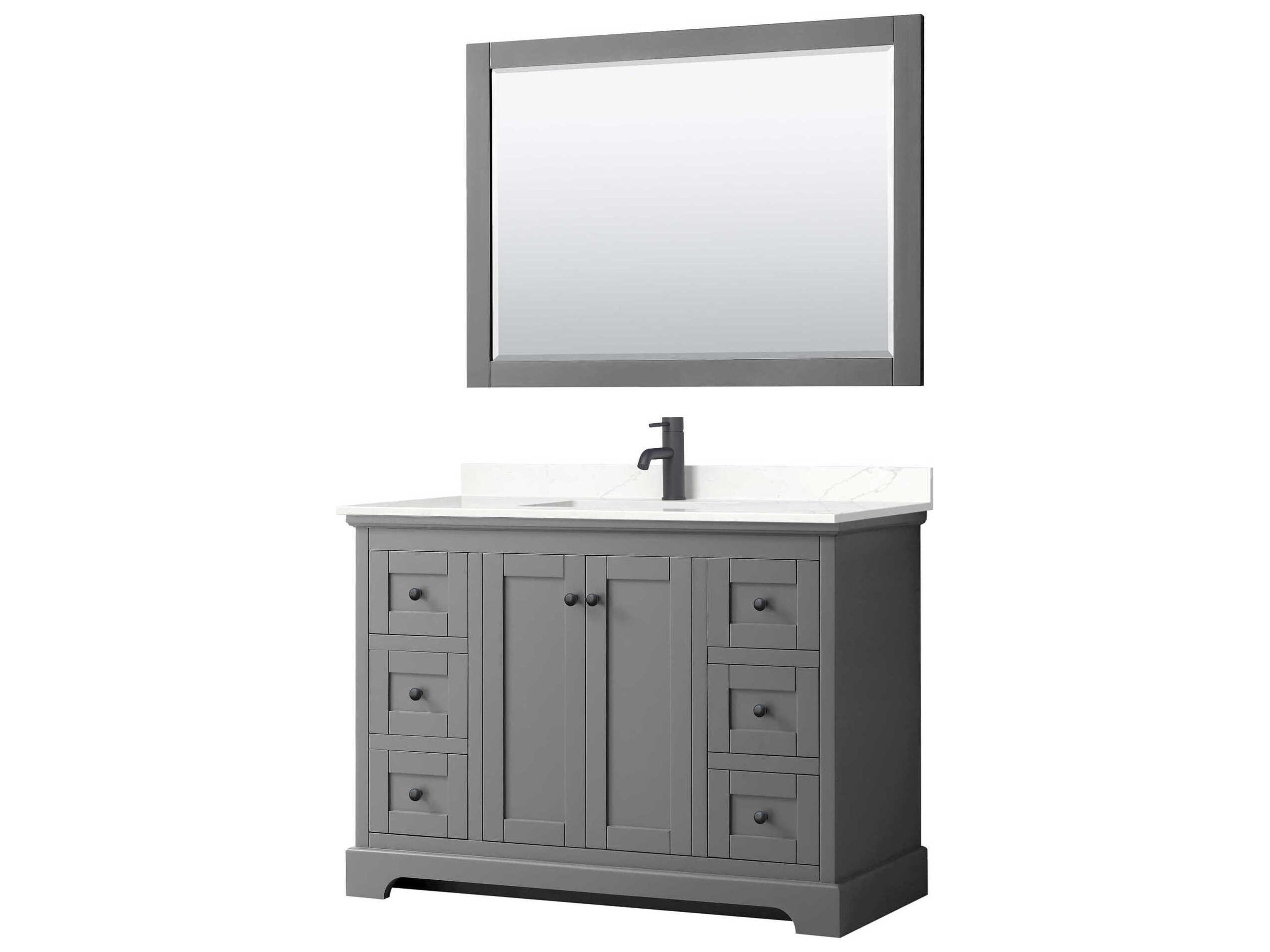 Avery 48" Dark Gray Vanity with 46" Mirror