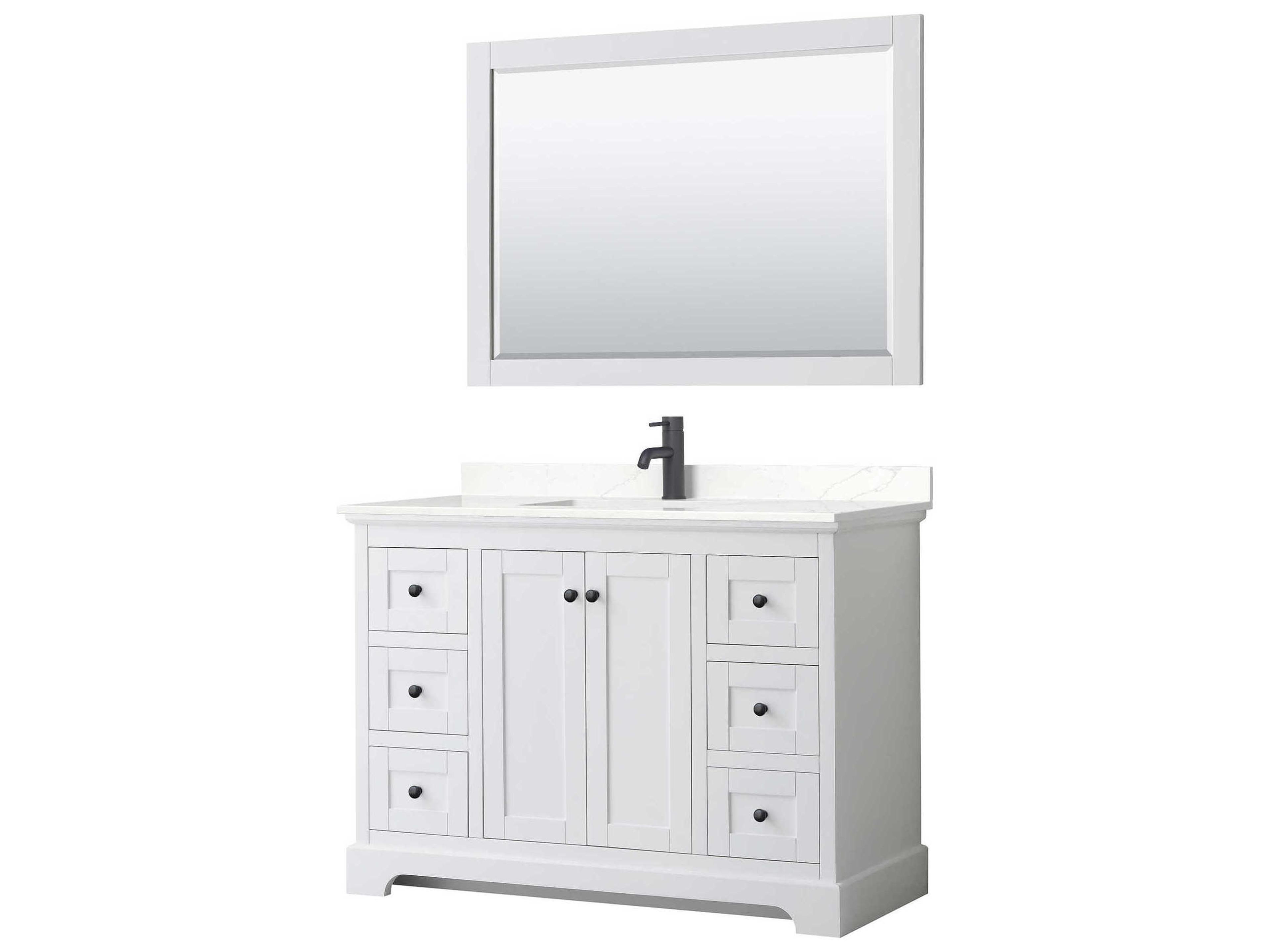 Avery 48" White Vanity with 46" Mirror
