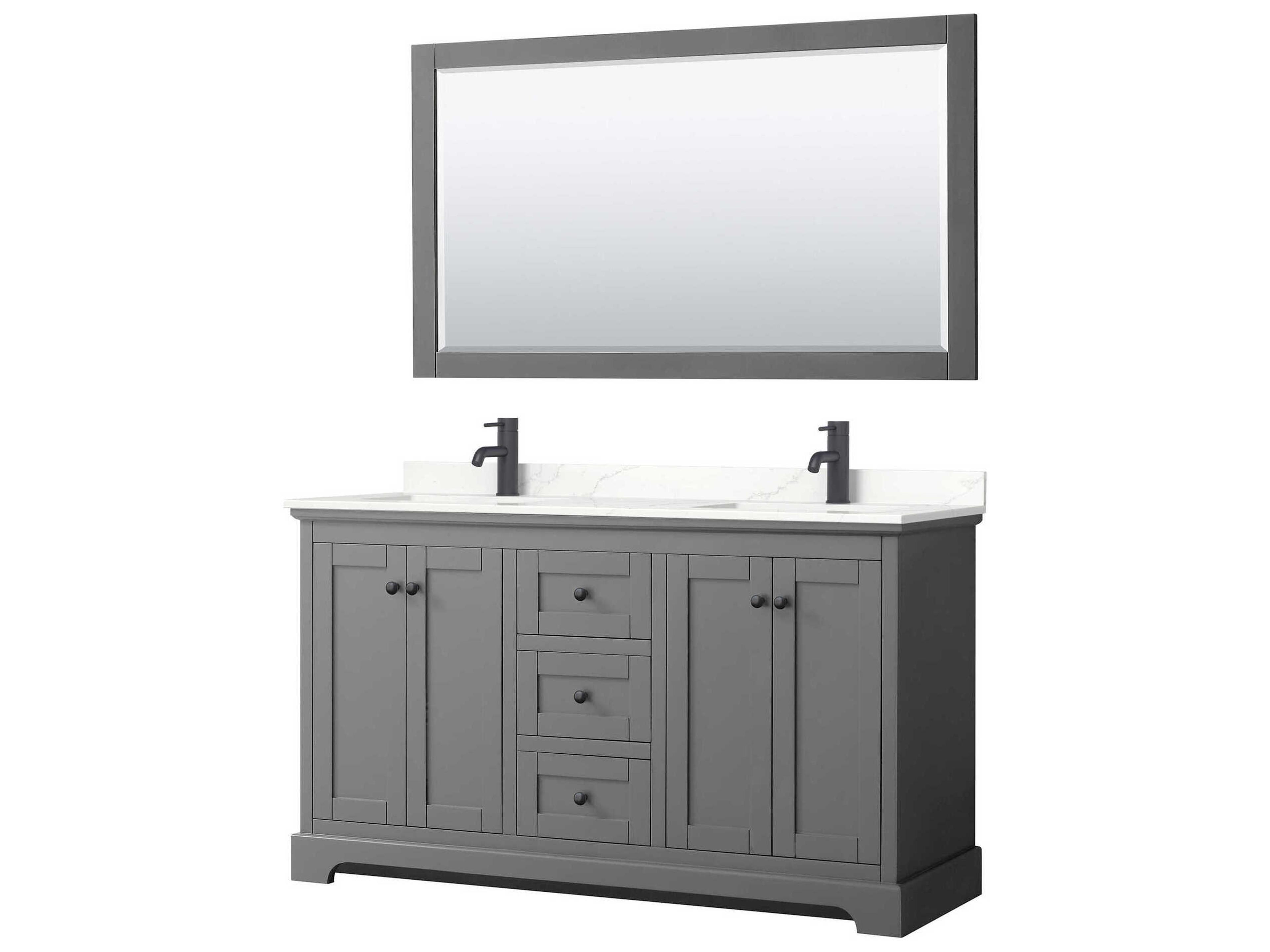 Avery 60" Dark Gray Vanity with 58" Mirror