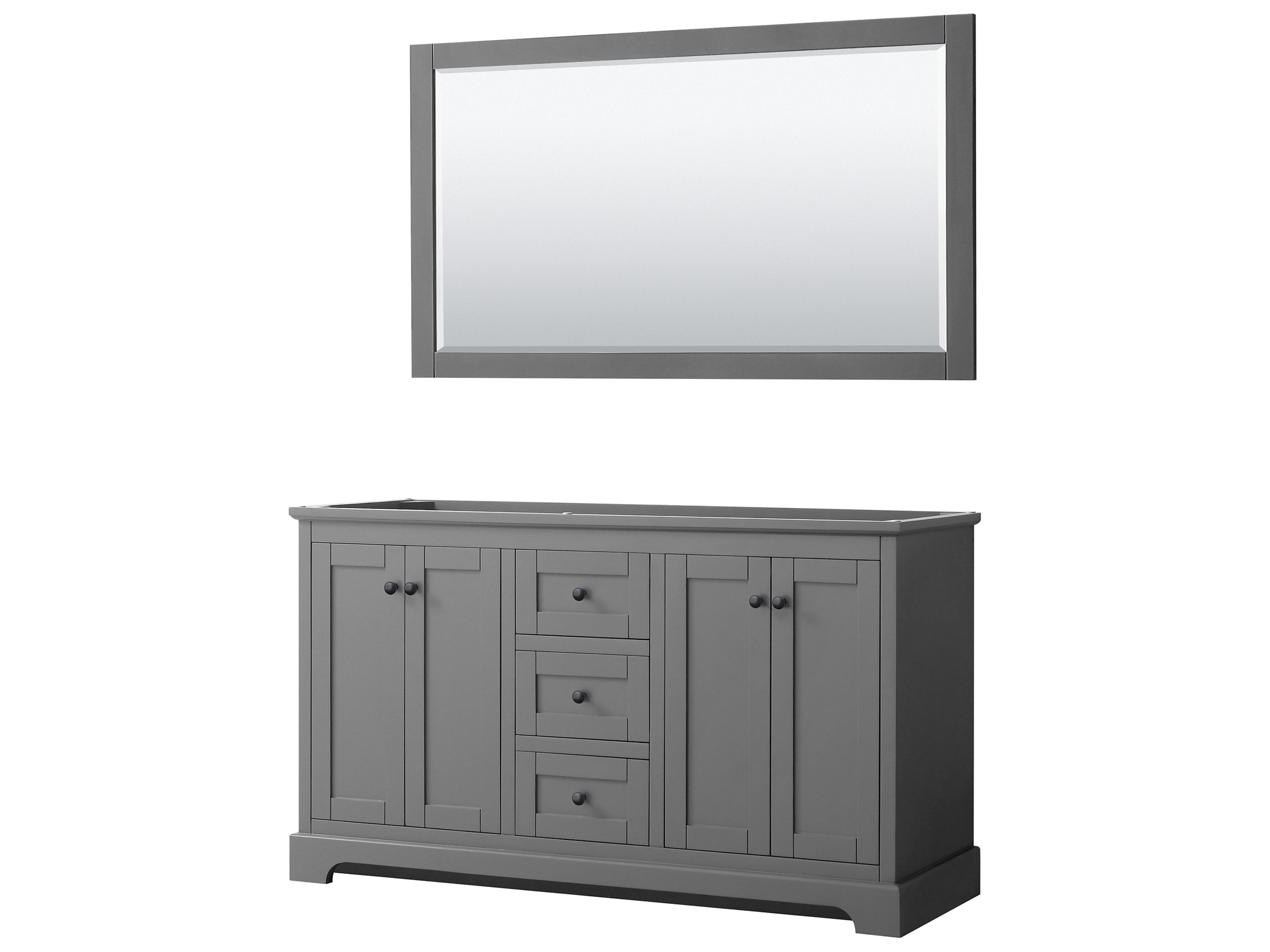 Avery 59" Dark Gray Vanity with 58" Mirror