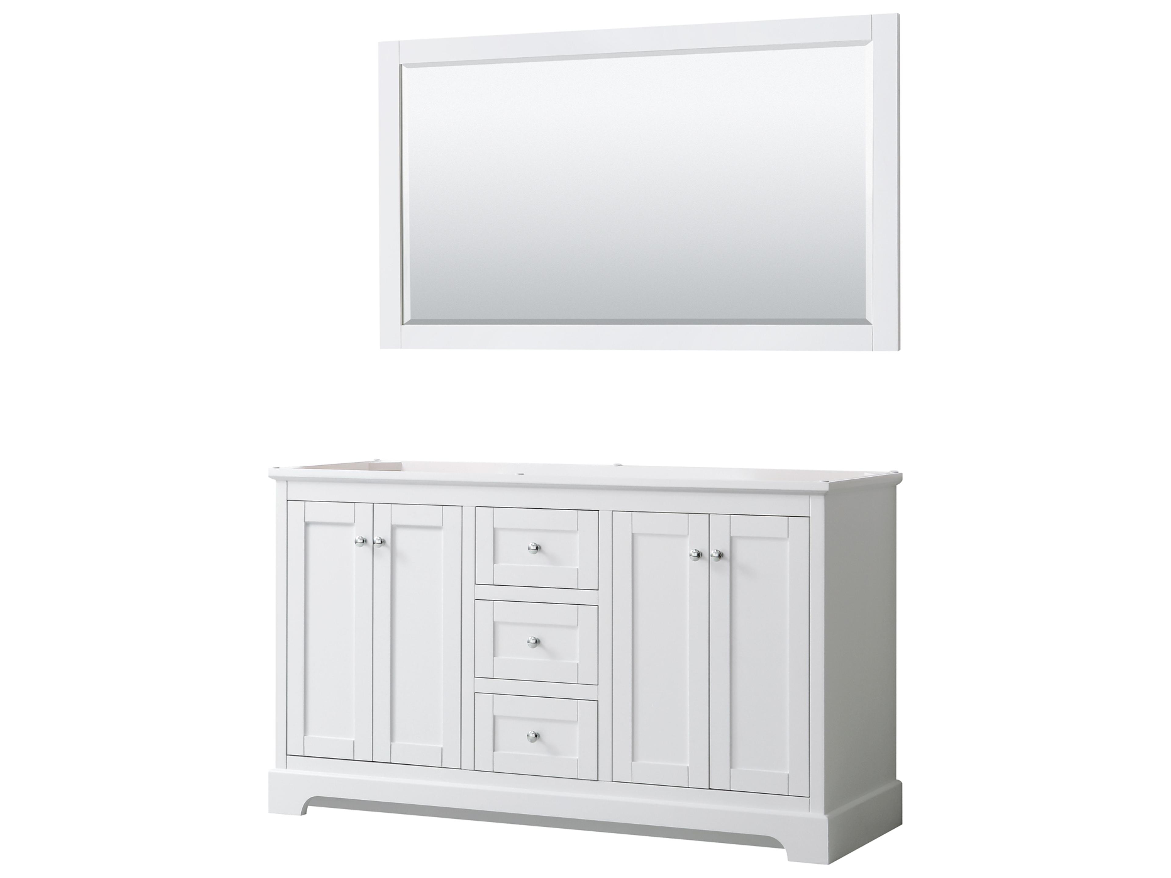 Avery 59" White Vanity with 58" Mirror