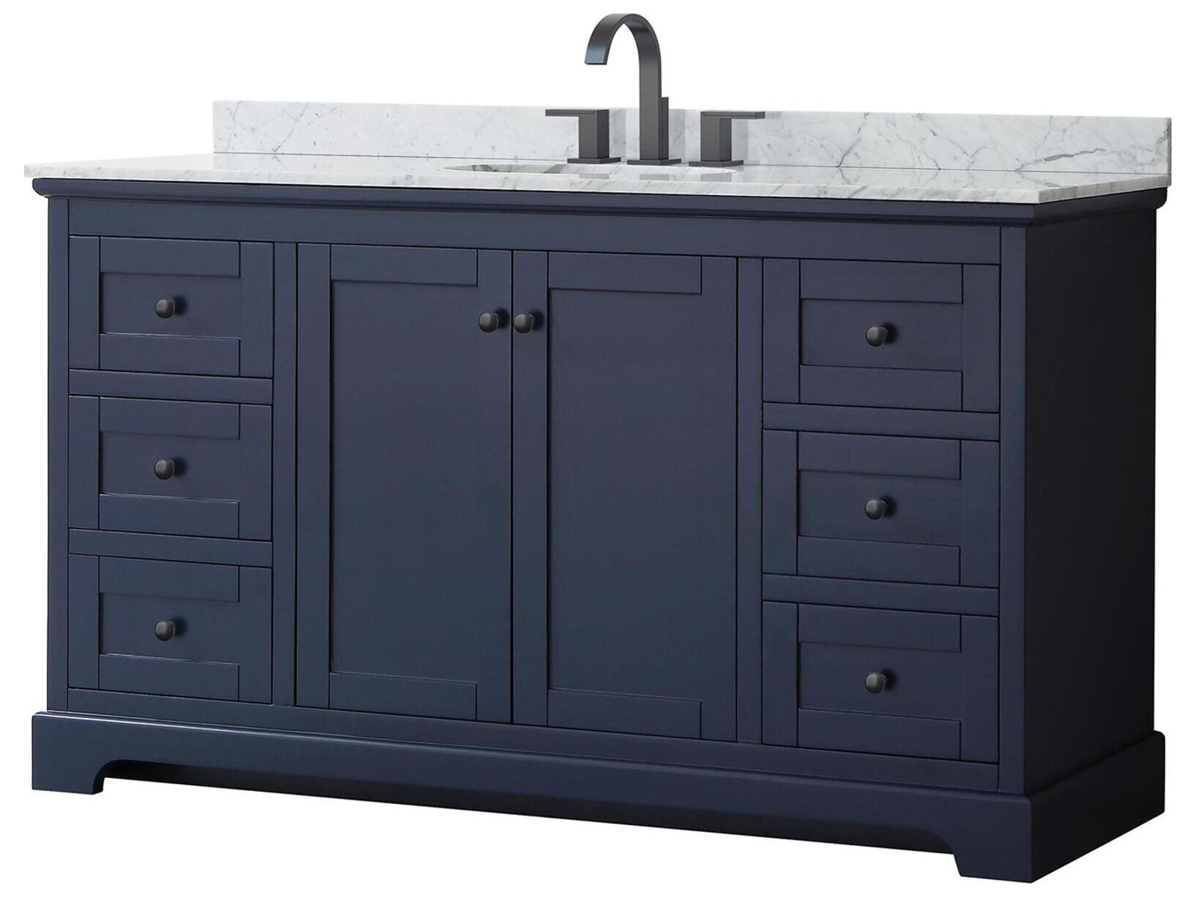 Avery 60" Dark Blue Vanity