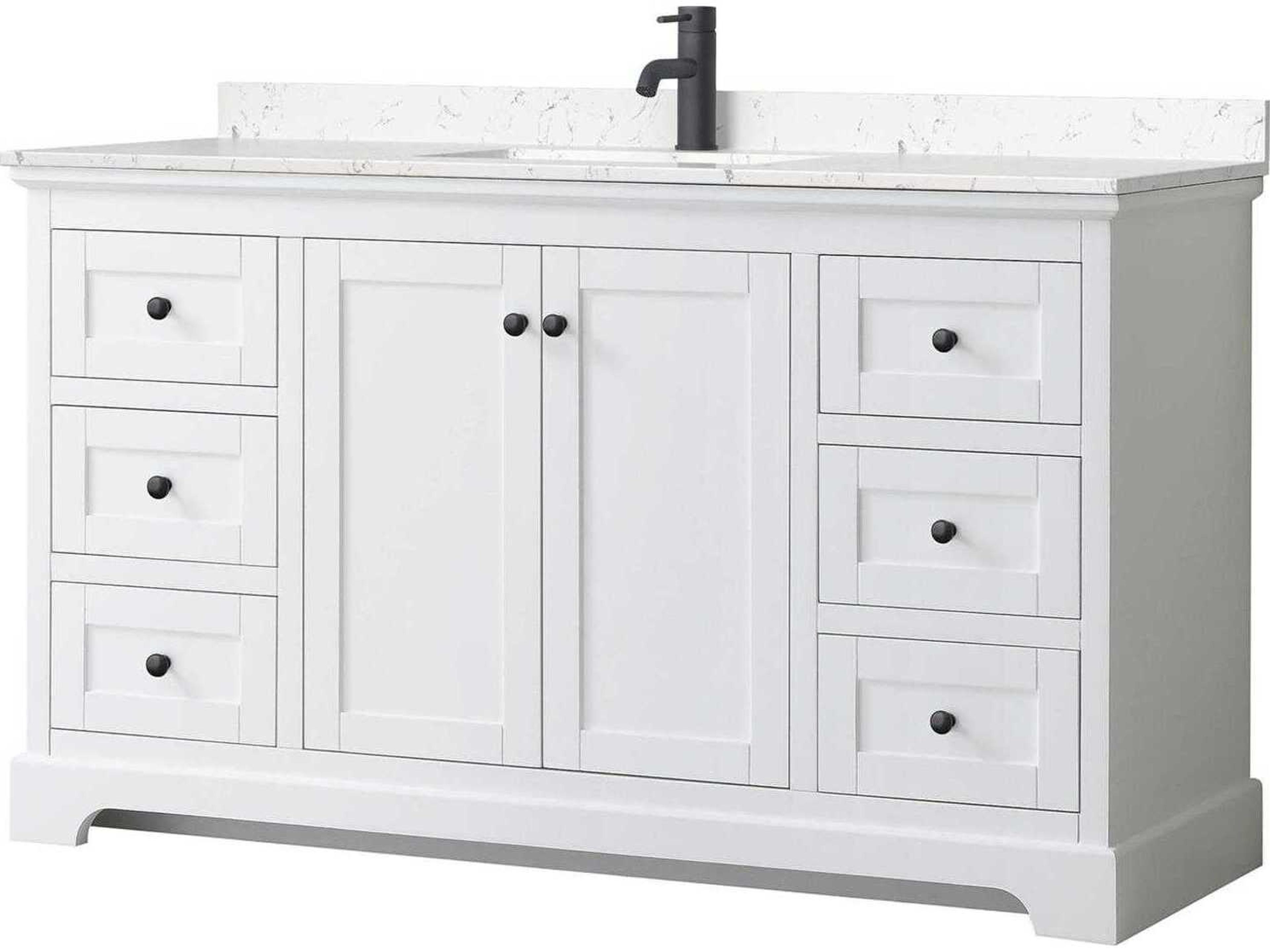 Avery 60" White Vanity