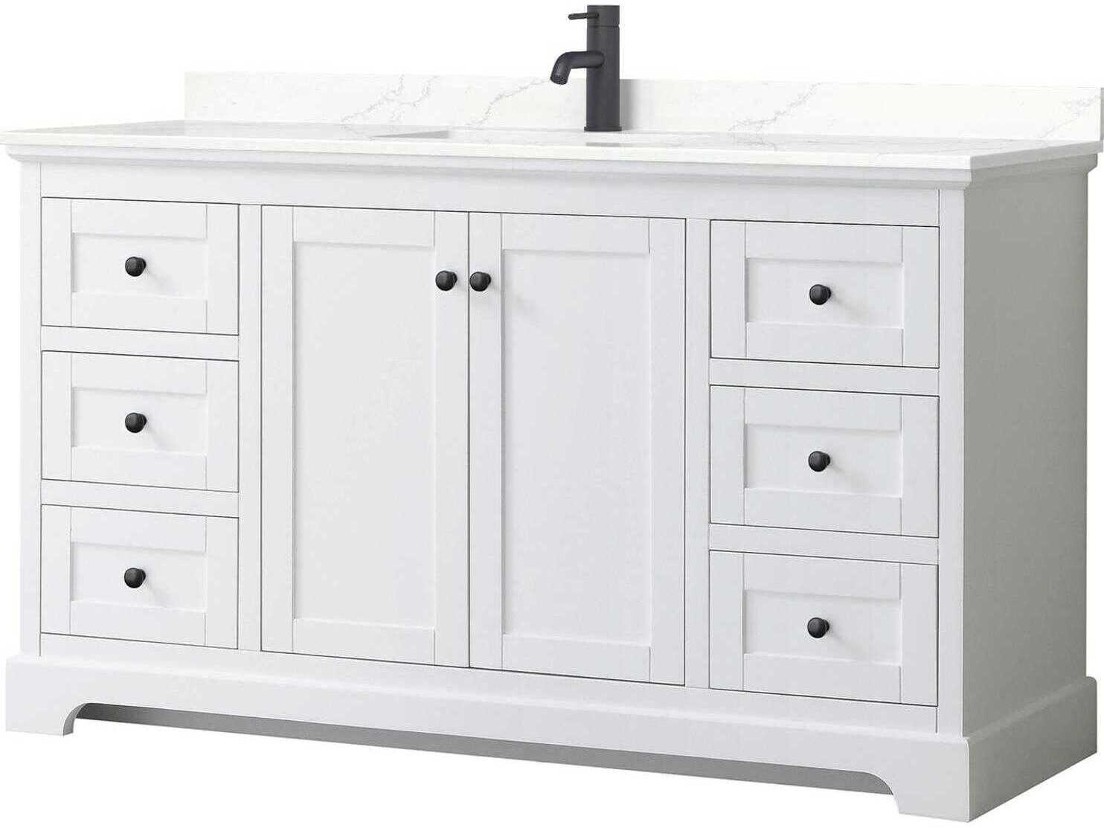 Avery 60" White Vanity
