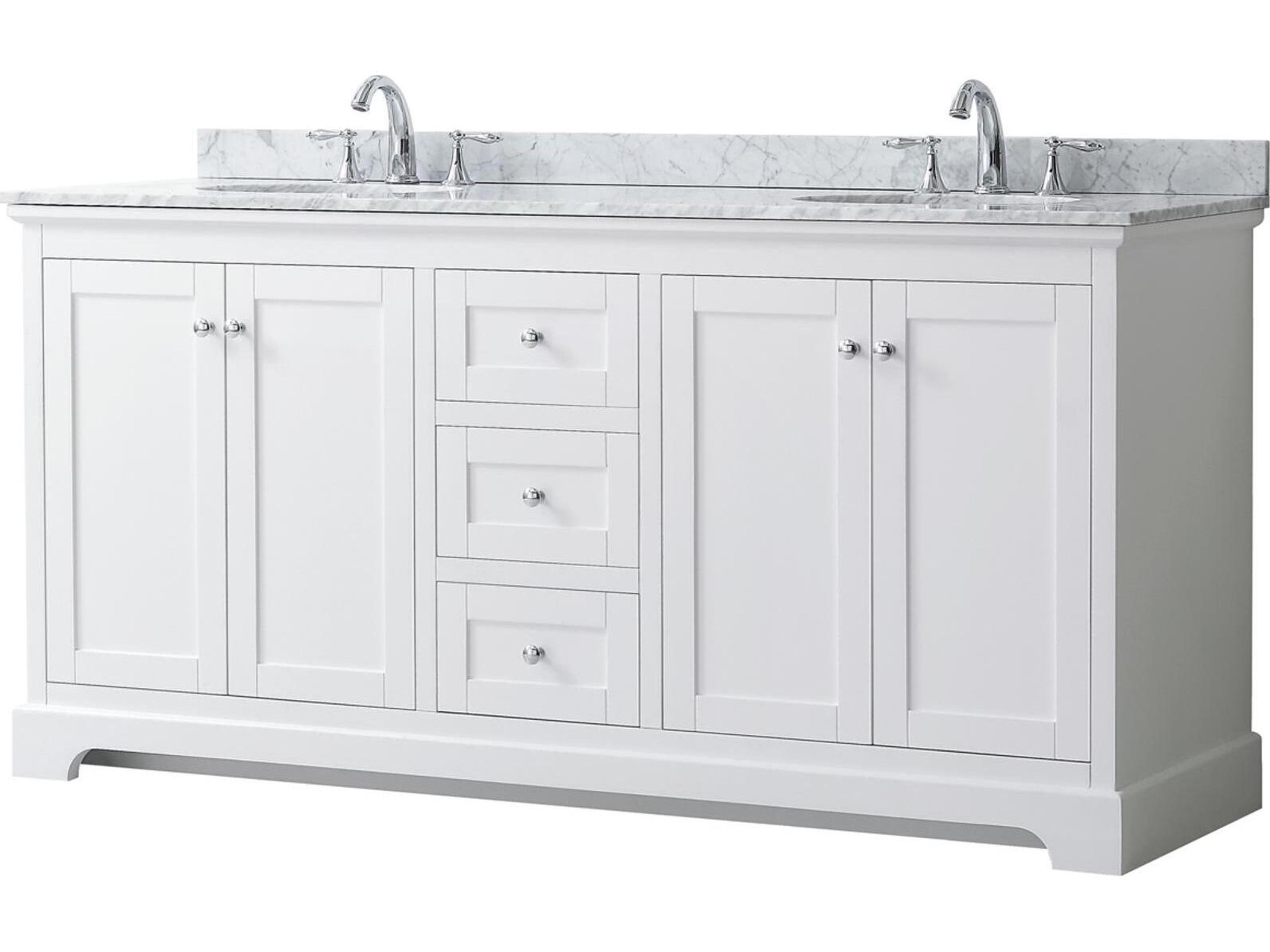 Avery 72" White Vanity
