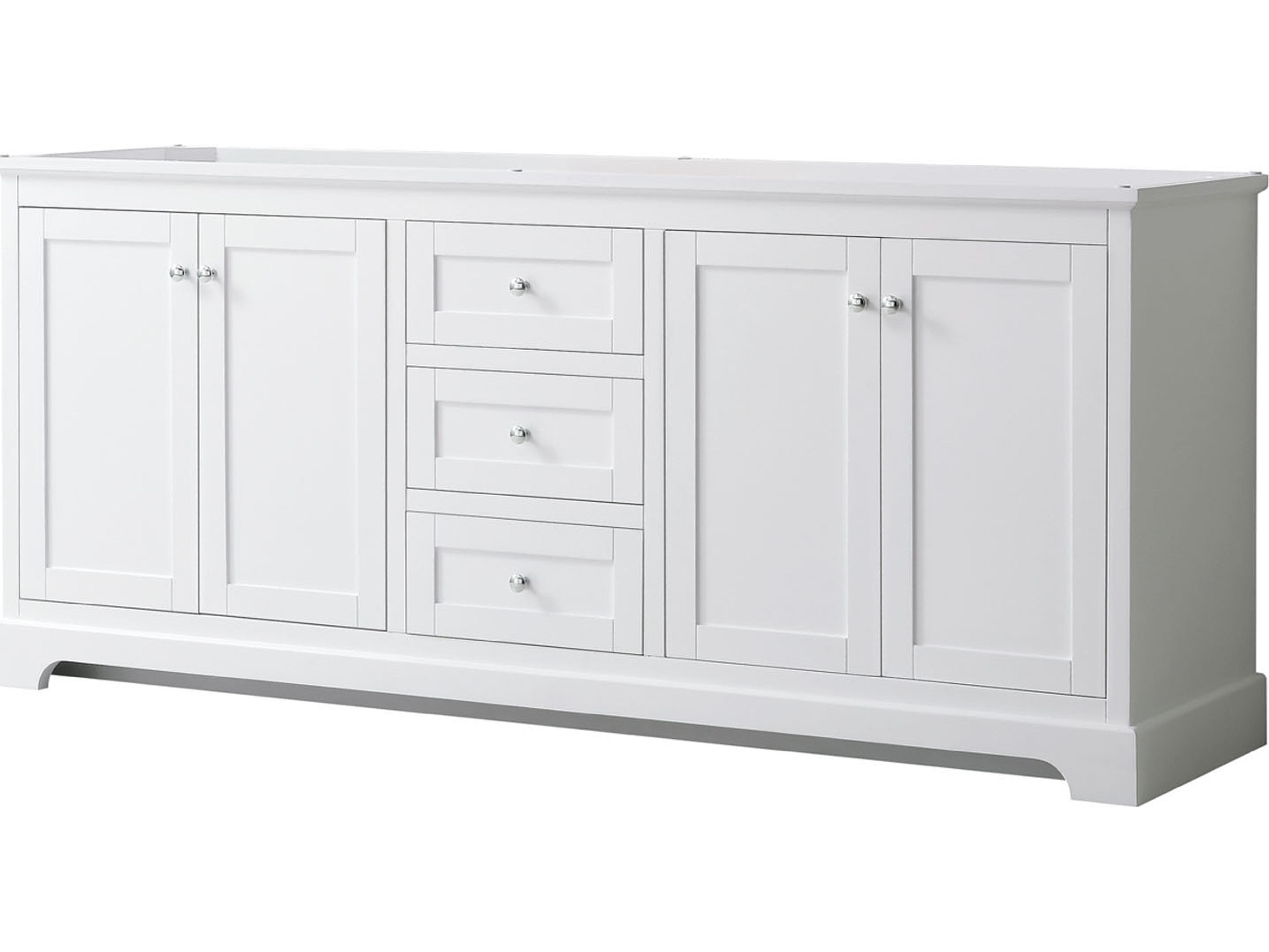 Wyndham Collection Avery 79" White Vanity