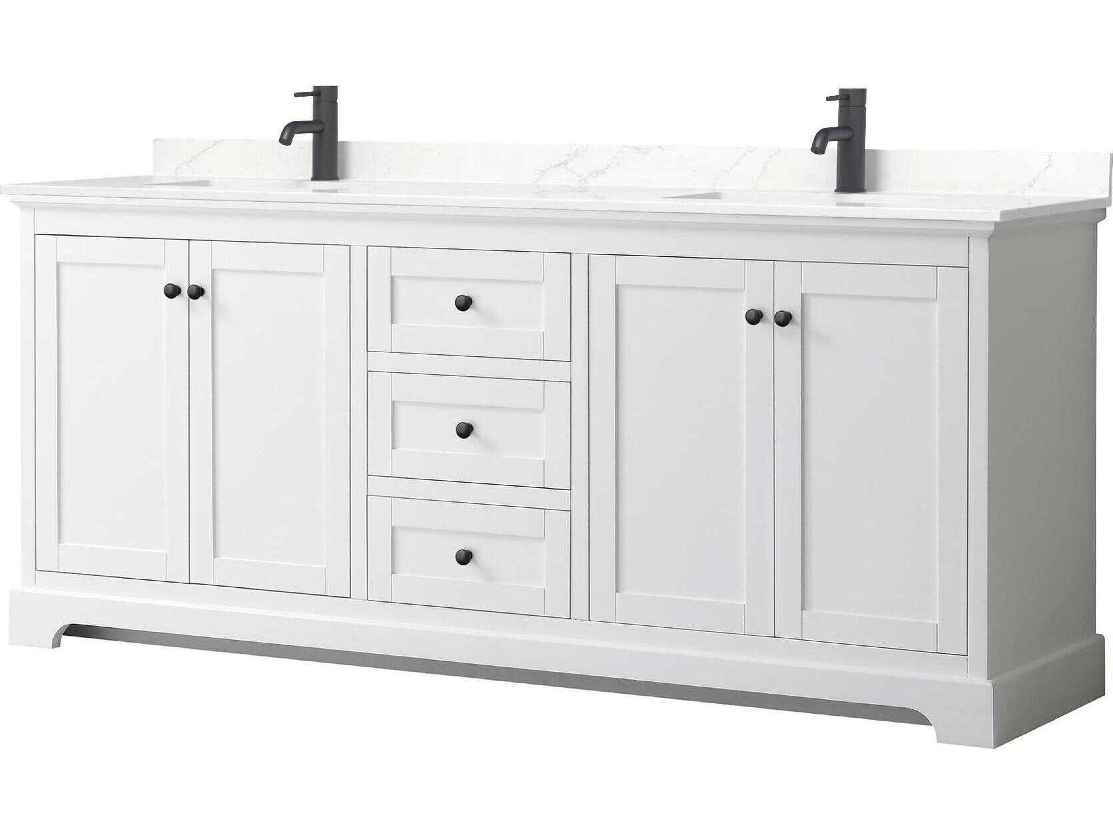 Wyndham Collection Avery 80" White Vanity