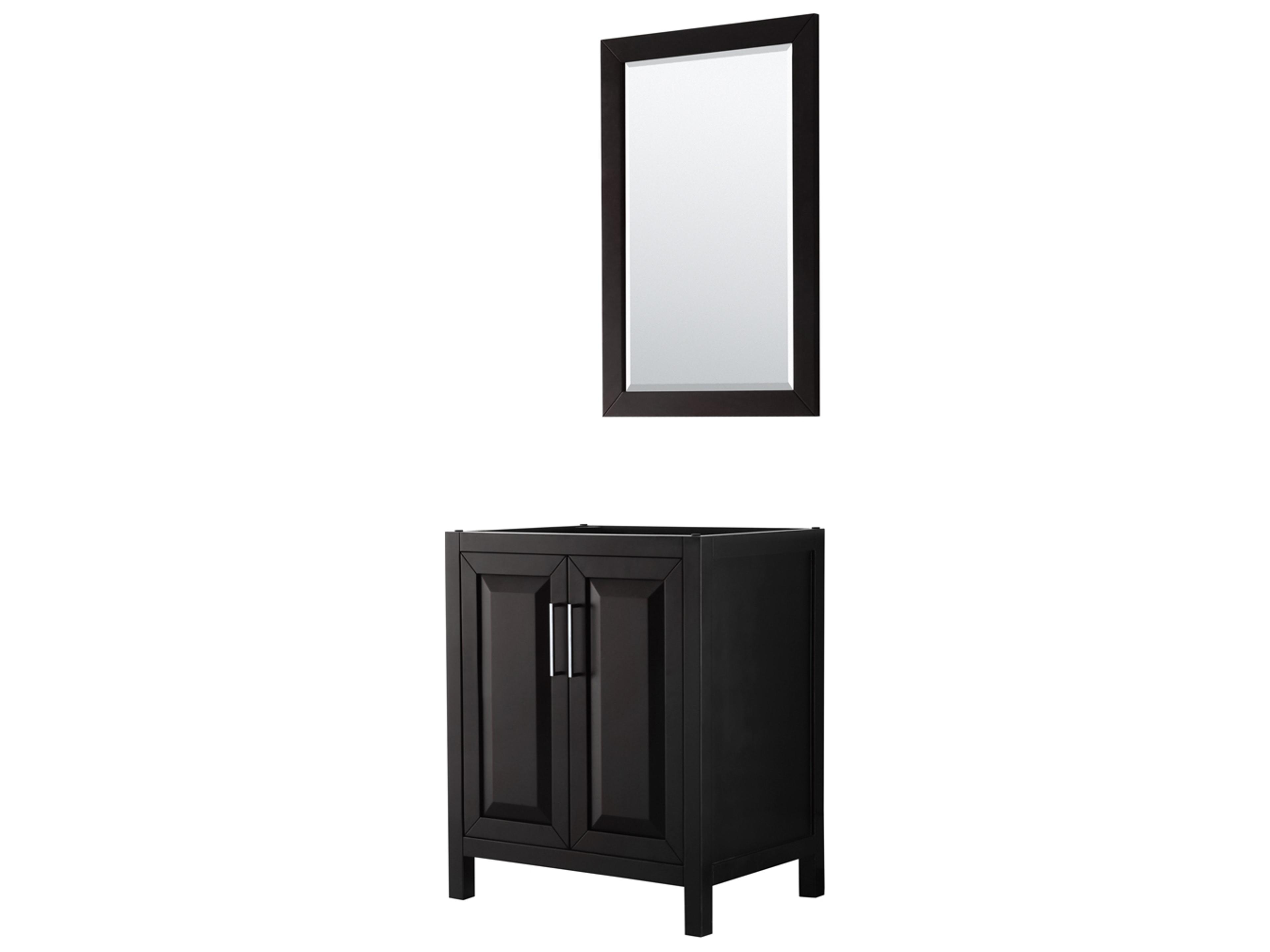 Wyndham Collection Daria 29" Dark Espresso Vanity with 24" Mirror