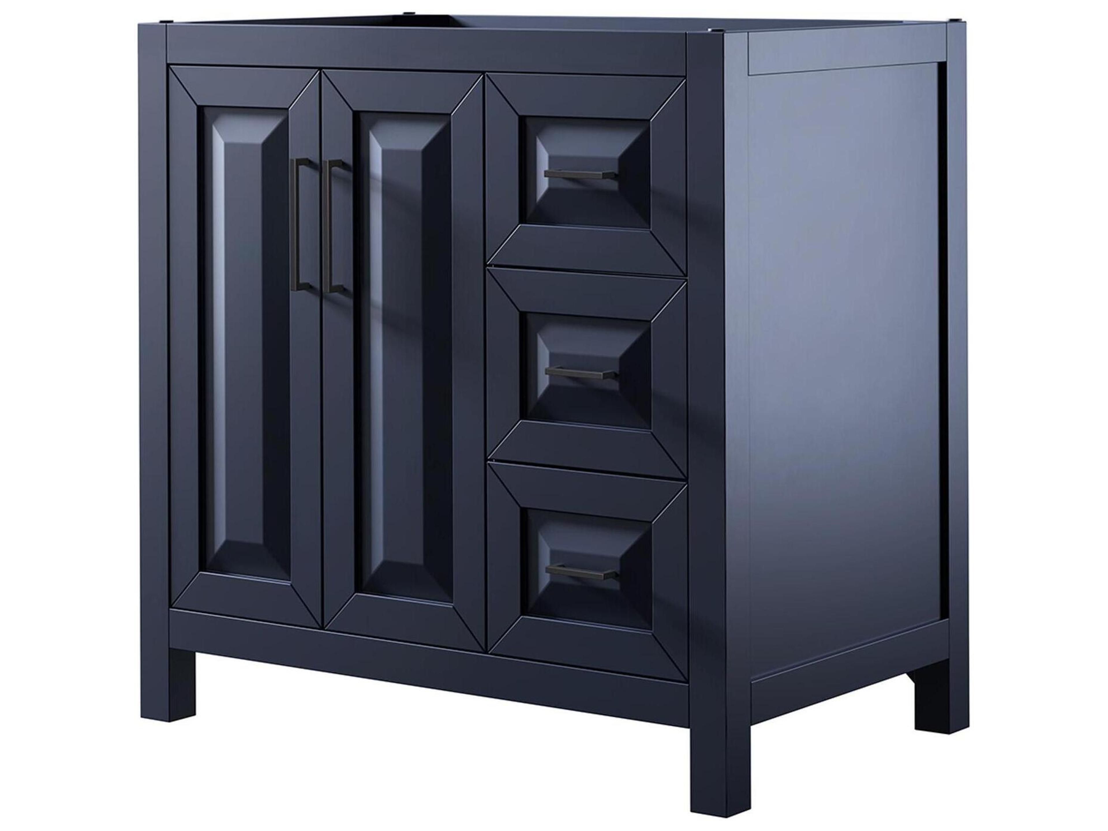 Wyndham Collection Daria 35" Dark Blue Vanity