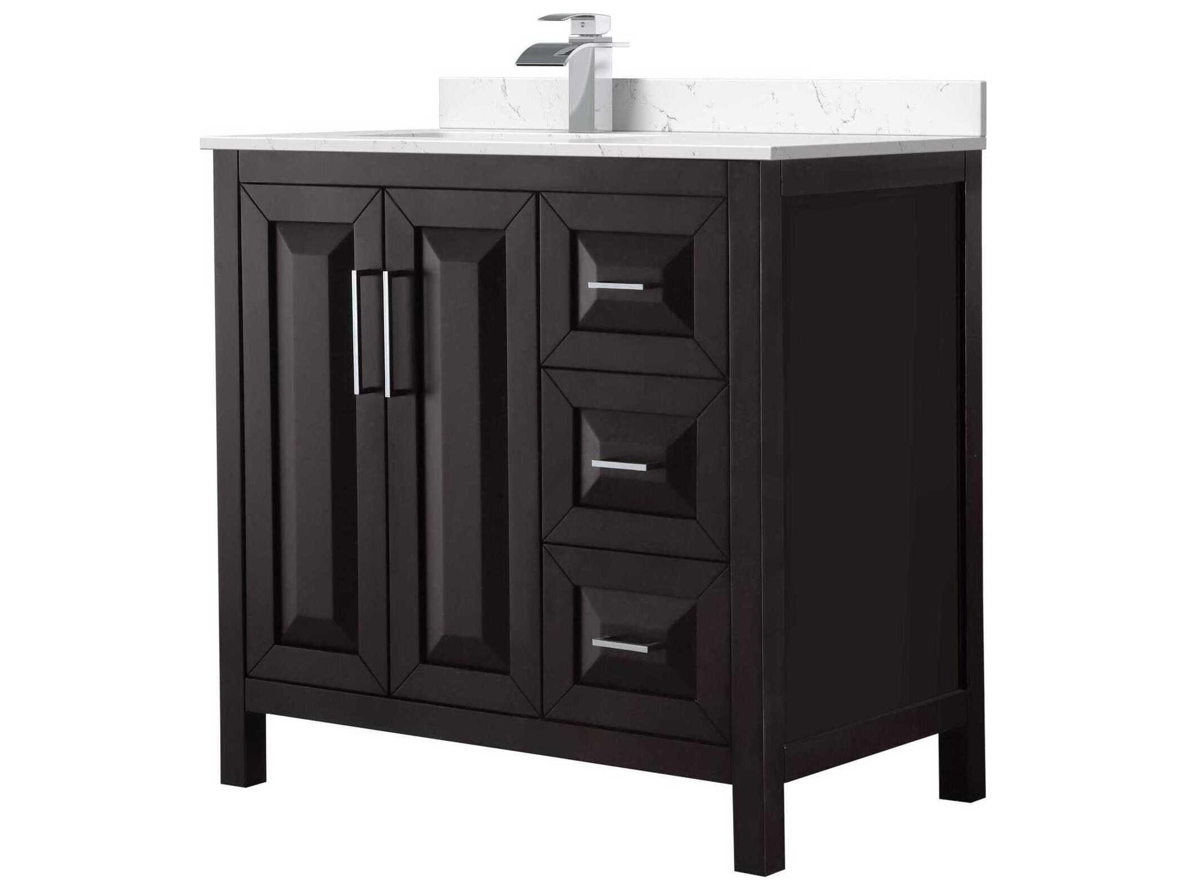 Wyndham Collection Daria 36" Dark Espresso Vanity