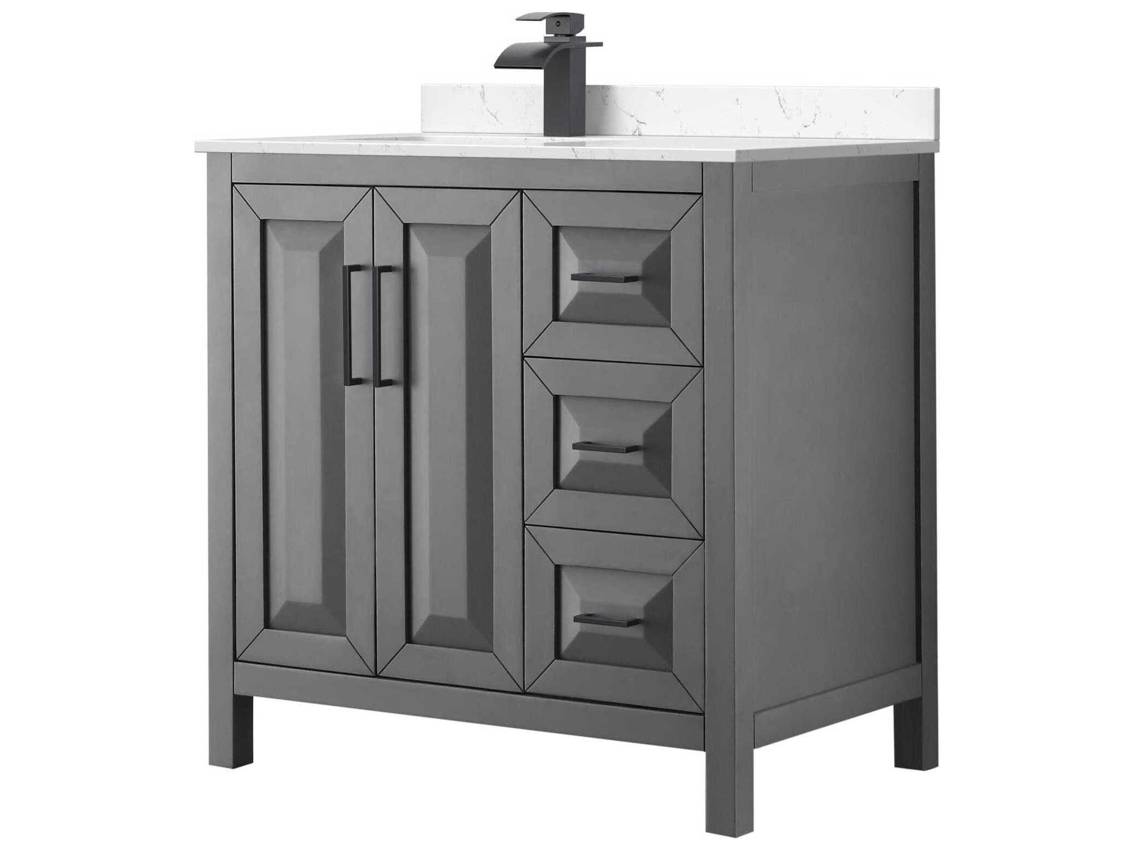 Wyndham Collection Daria 36" Dark Gray Vanity