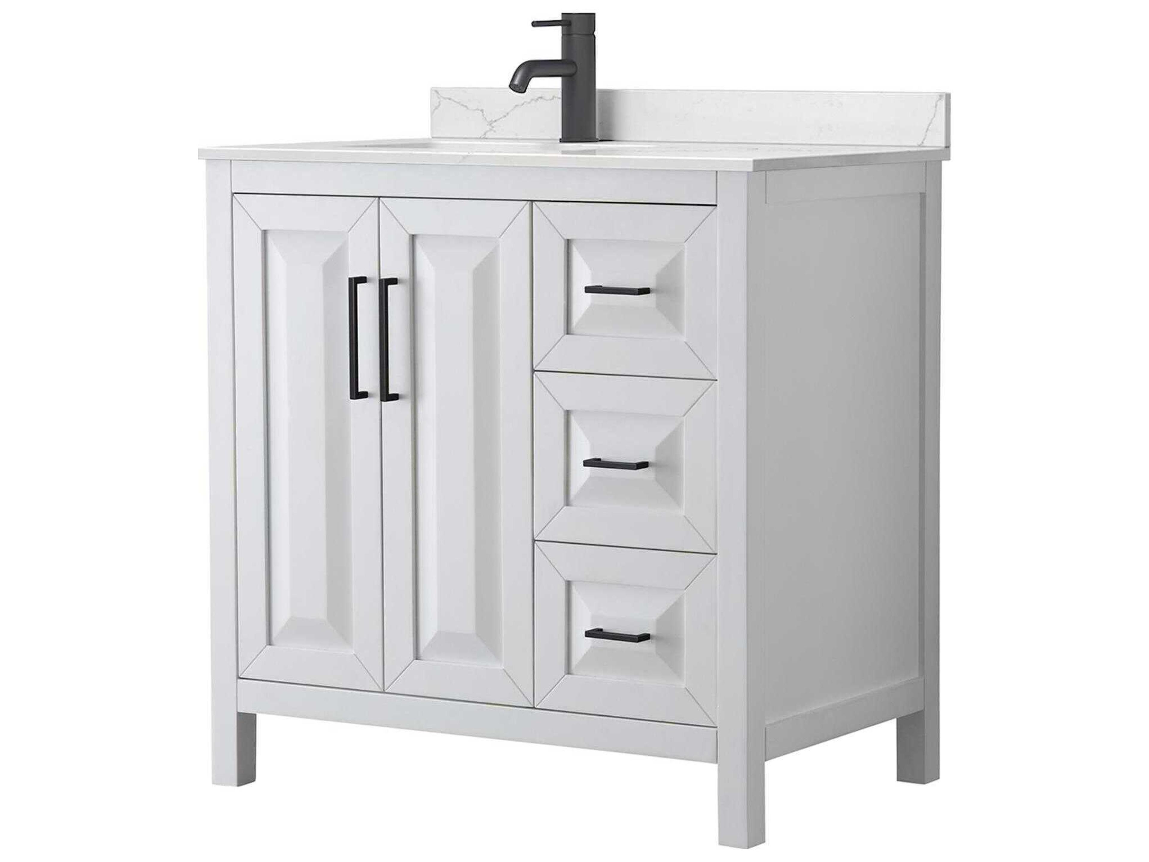 Wyndham Collection Daria 36" White Vanity