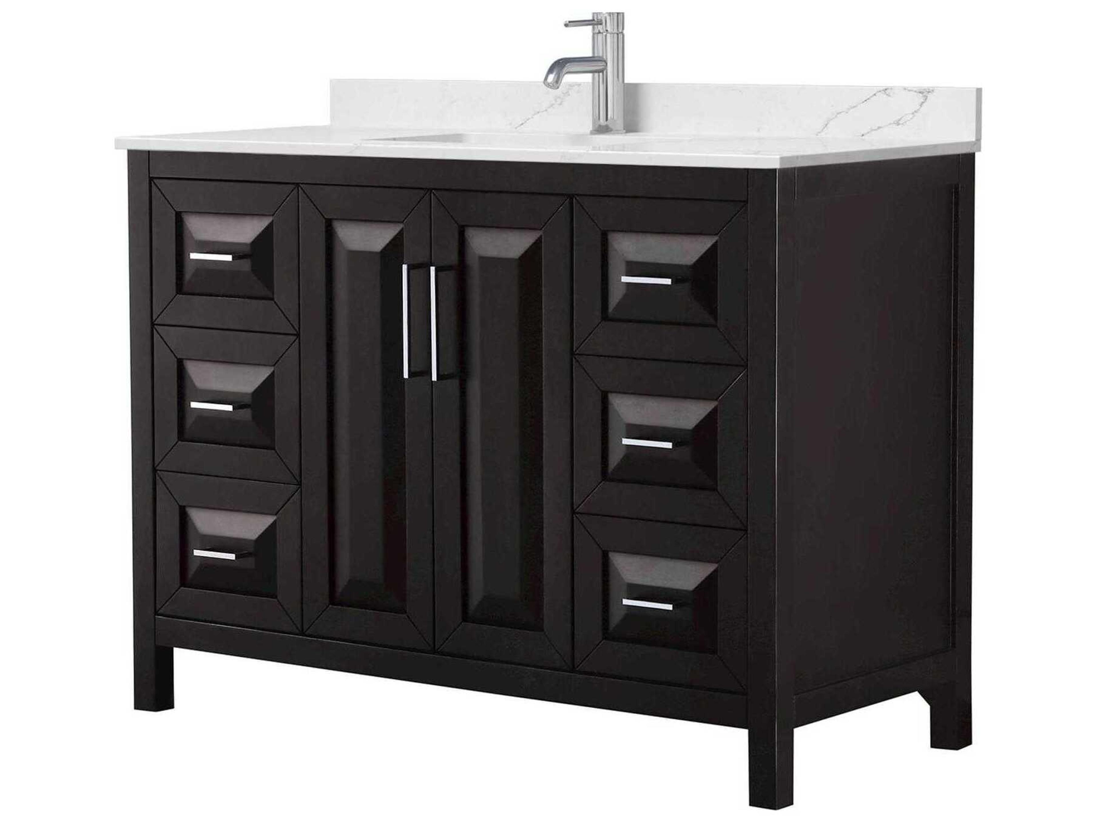 Wyndham Collection Daria 48" Dark Espresso Vanity