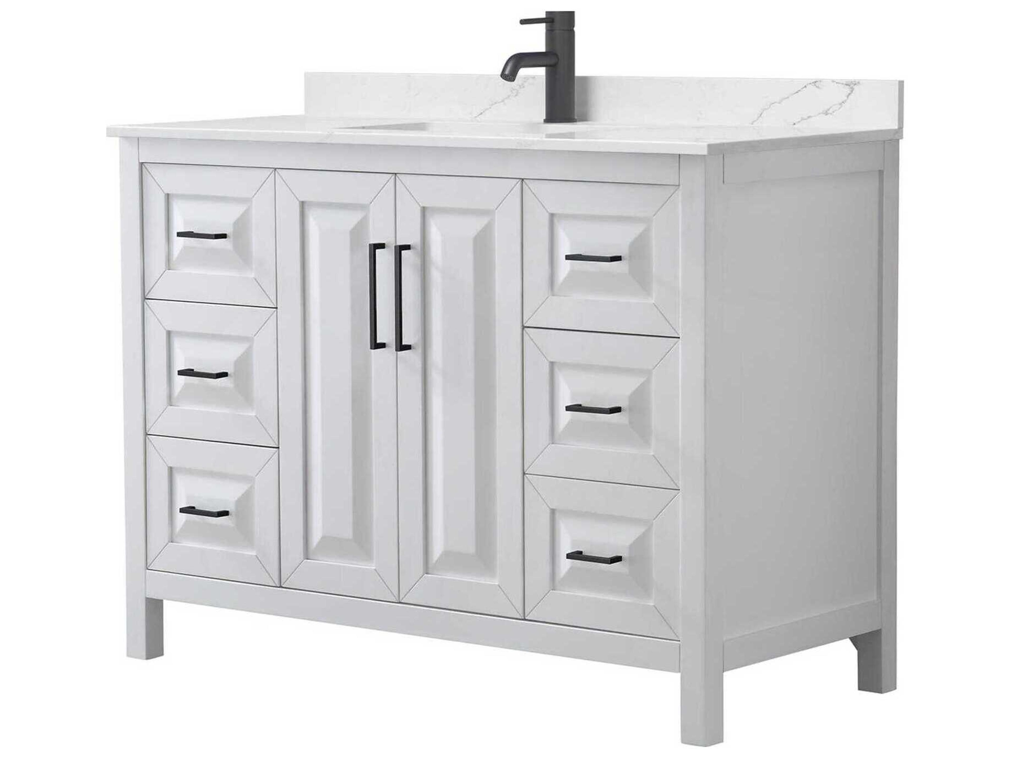 Wyndham Collection Daria 48" White Vanity