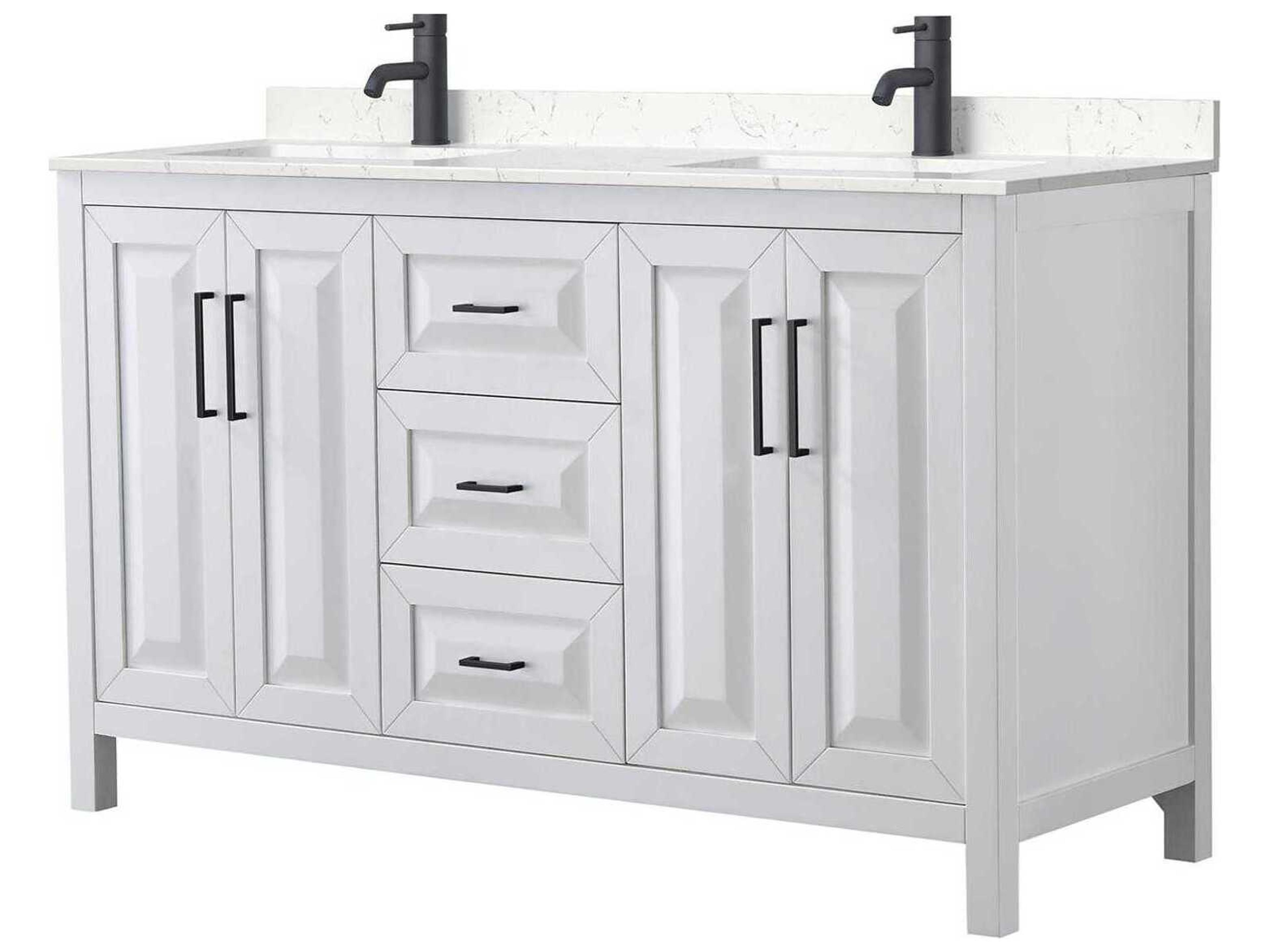 Wyndham Collection Daria 60" White Vanity
