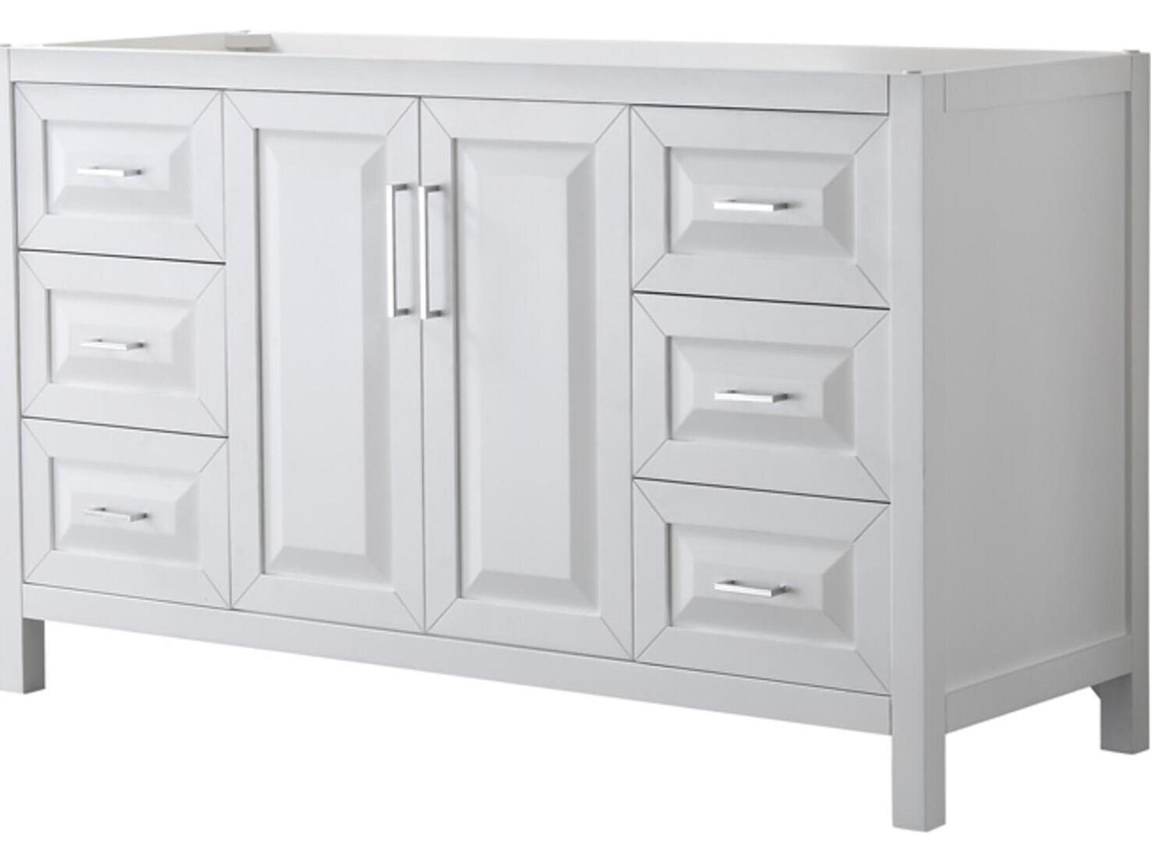 Wyndham Collection Daria 59" White Vanity