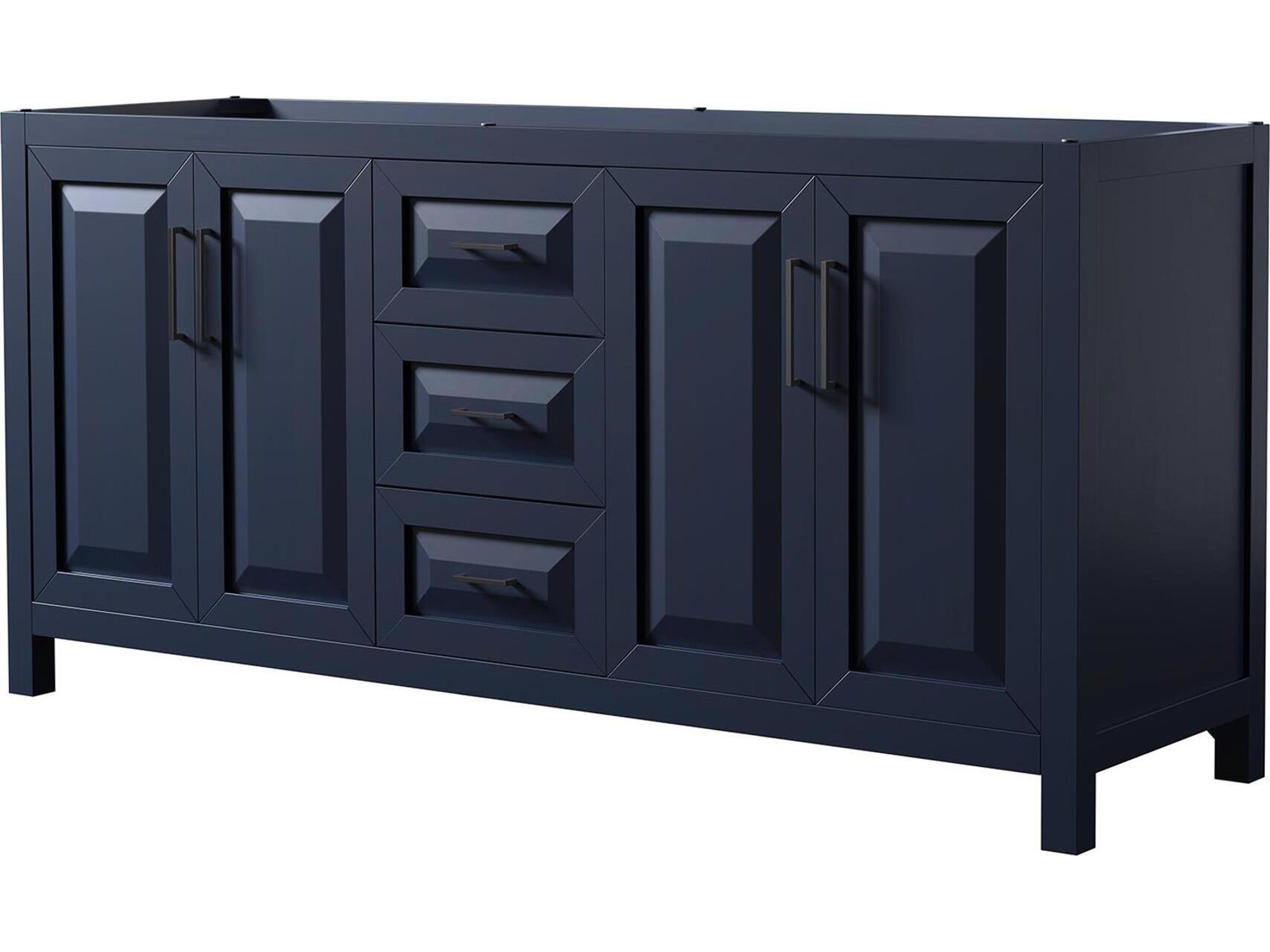 Wyndham Collection Daria 71" Dark Blue Vanity