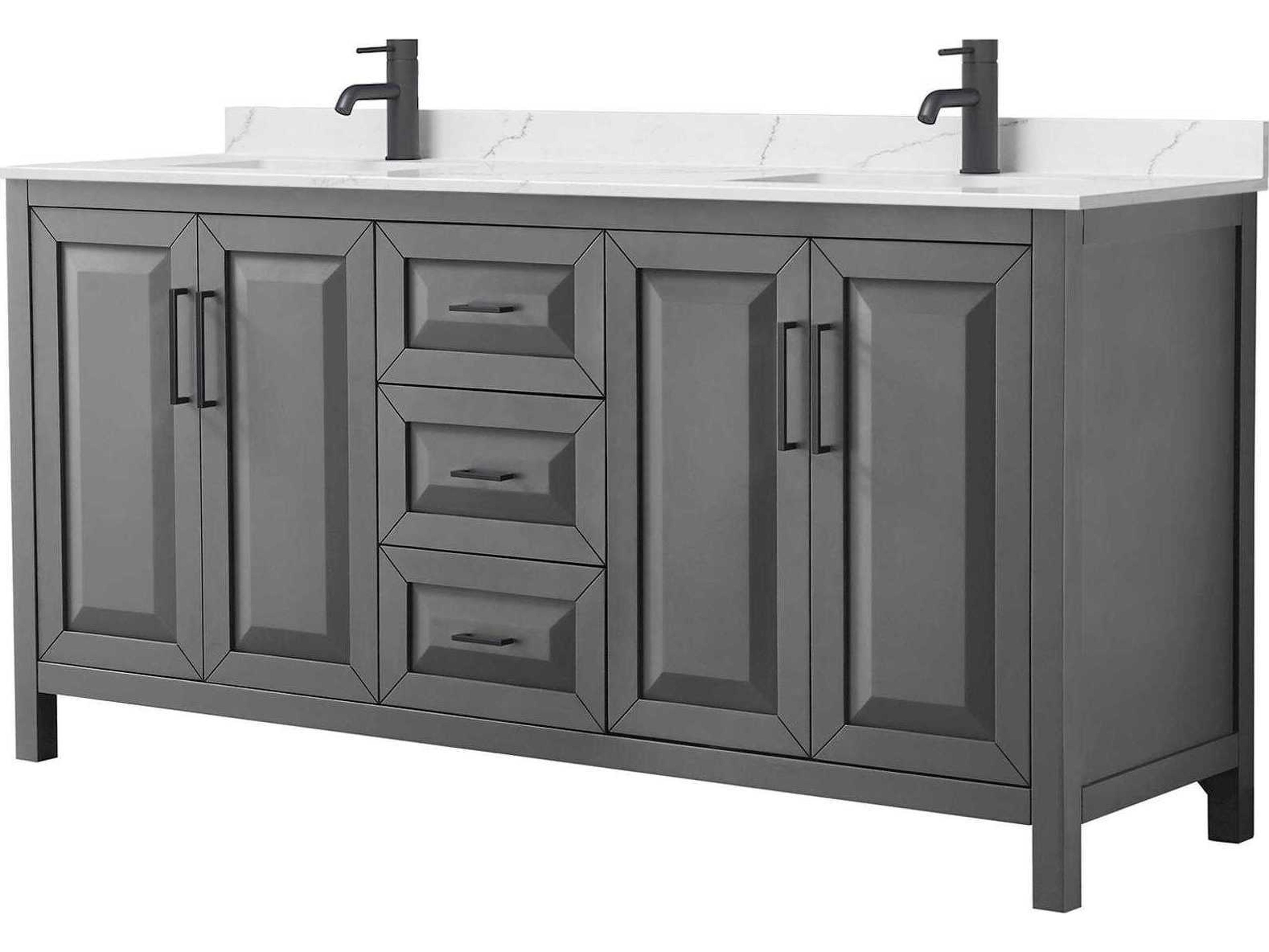 Wyndham Collection Daria 72" Dark Gray Vanity