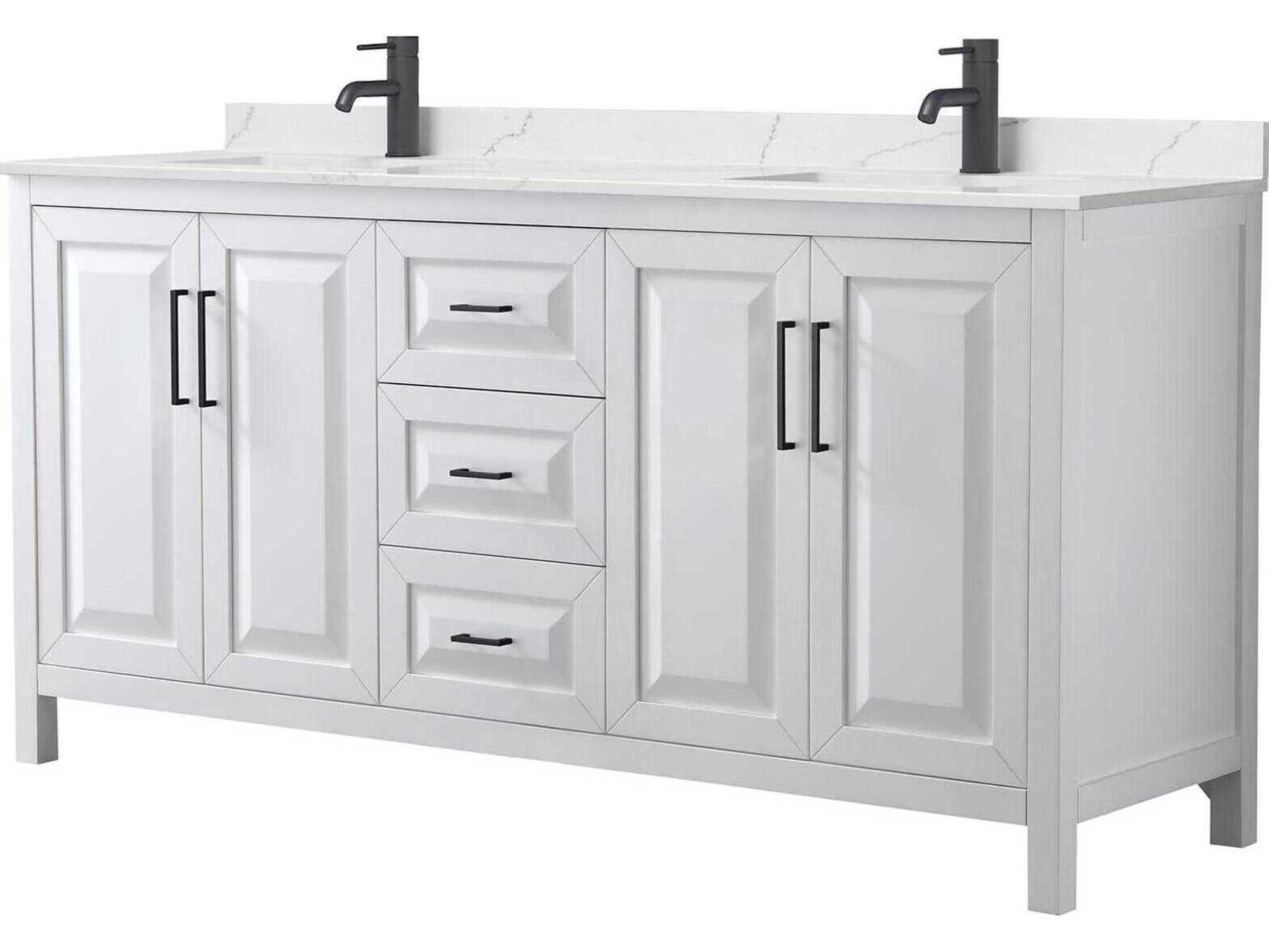 Wyndham Collection Daria 72" White Vanity