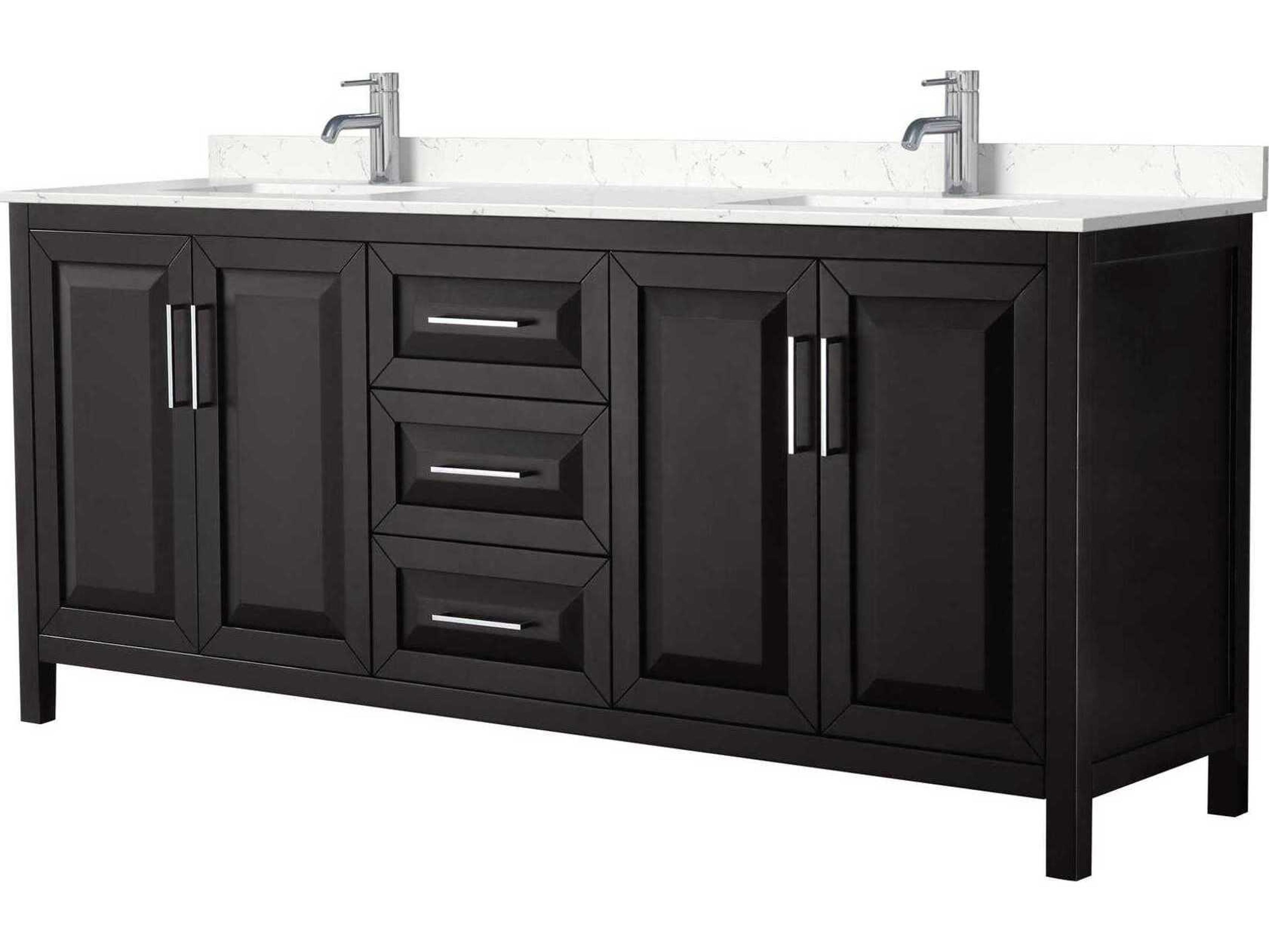 Wyndham Collection Daria 80" Dark Espresso Vanity