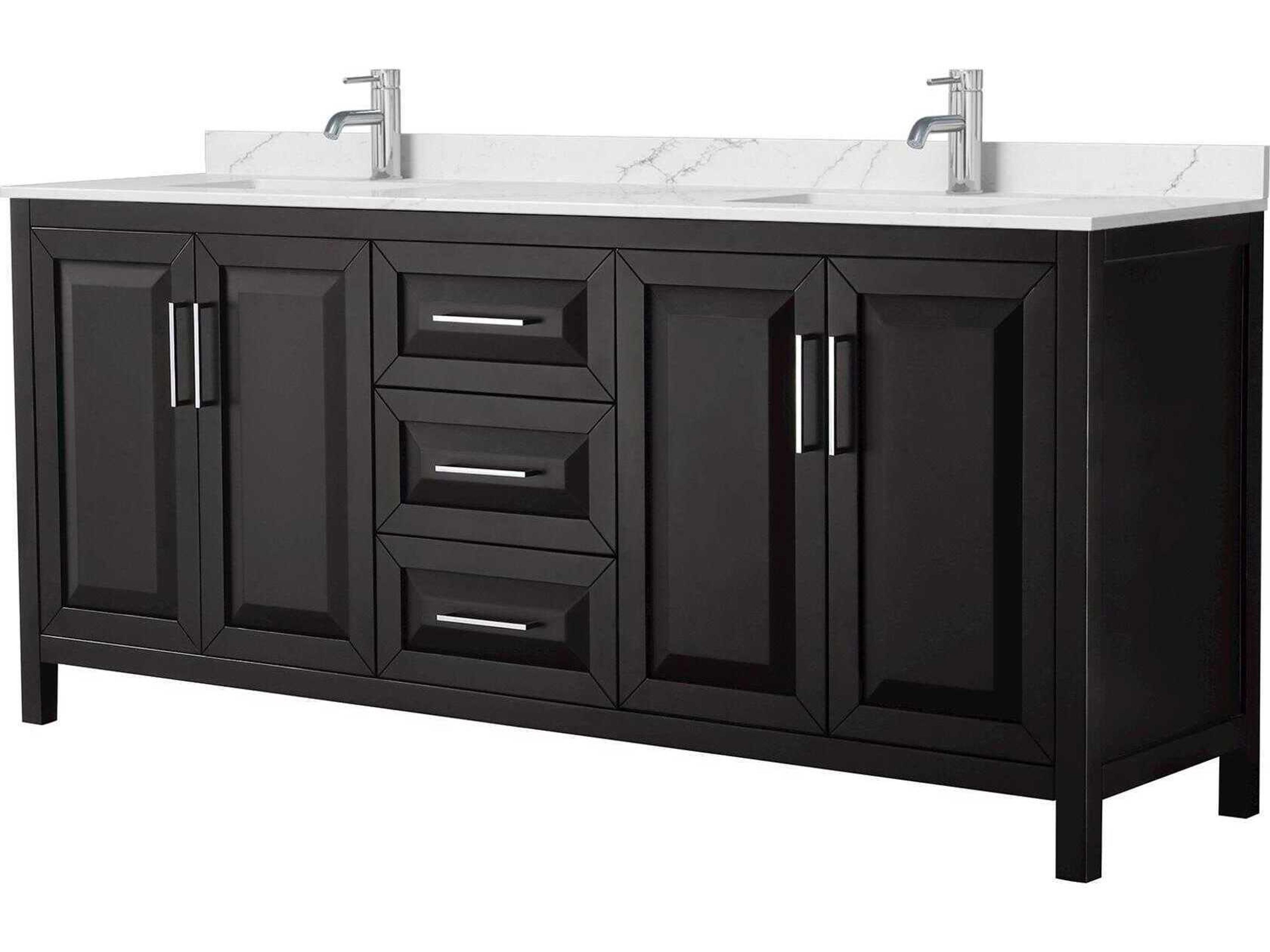 Wyndham Collection Daria 80" Dark Espresso Vanity