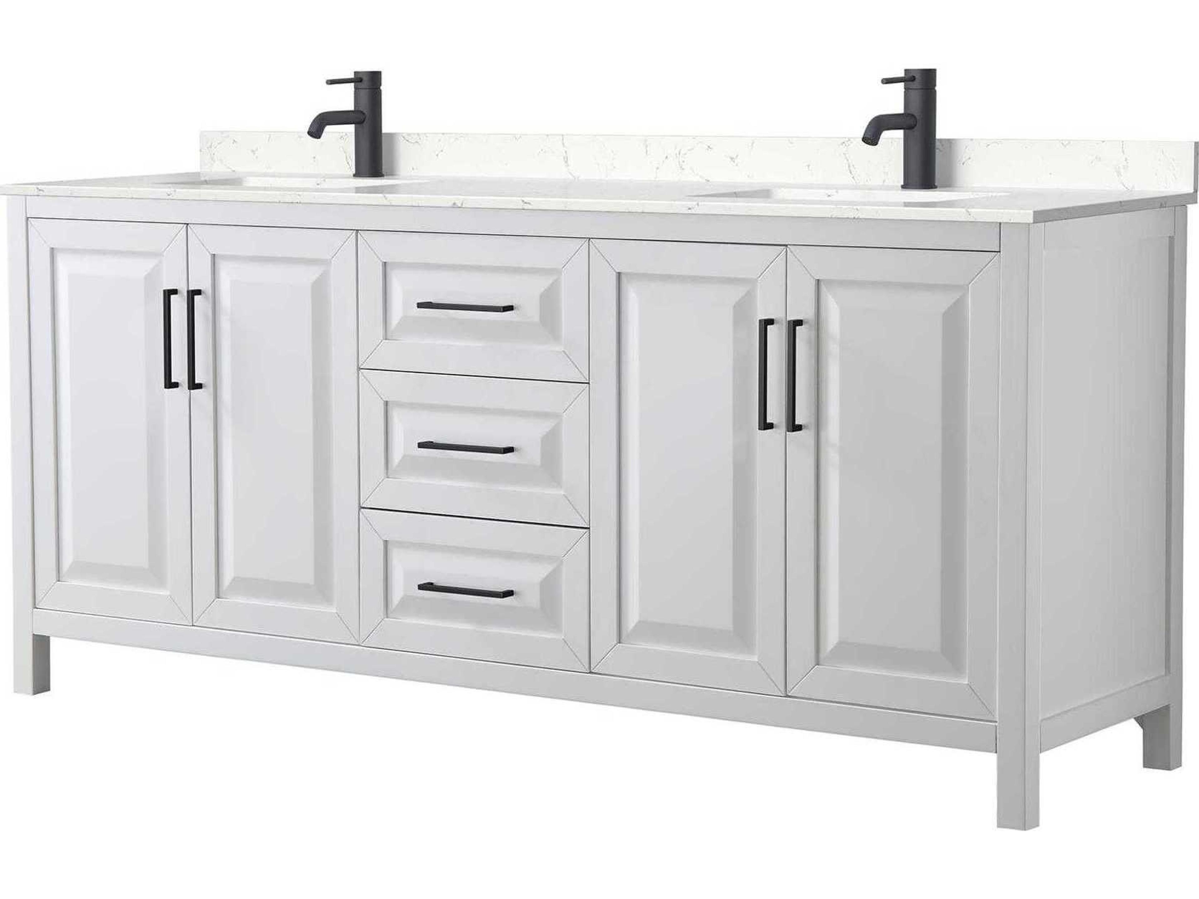 Wyndham Collection Daria 80" White Vanity