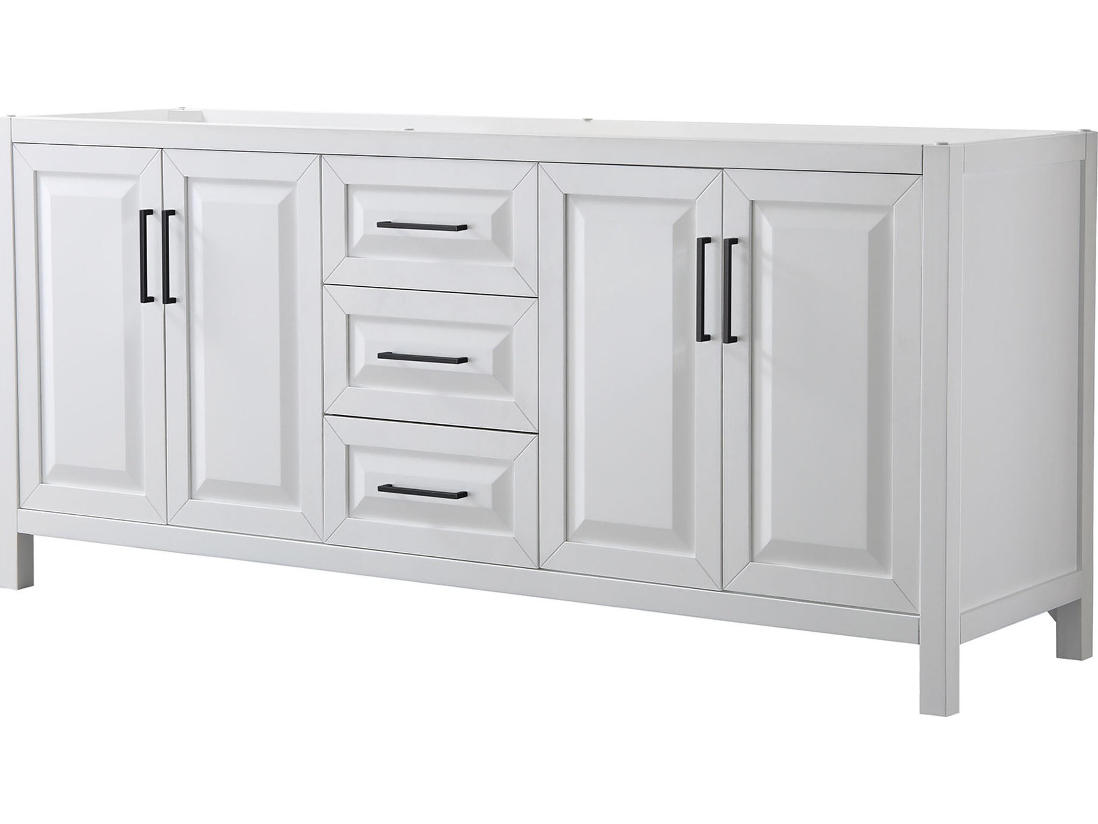 Wyndham Collection Daria 79" White Vanity
