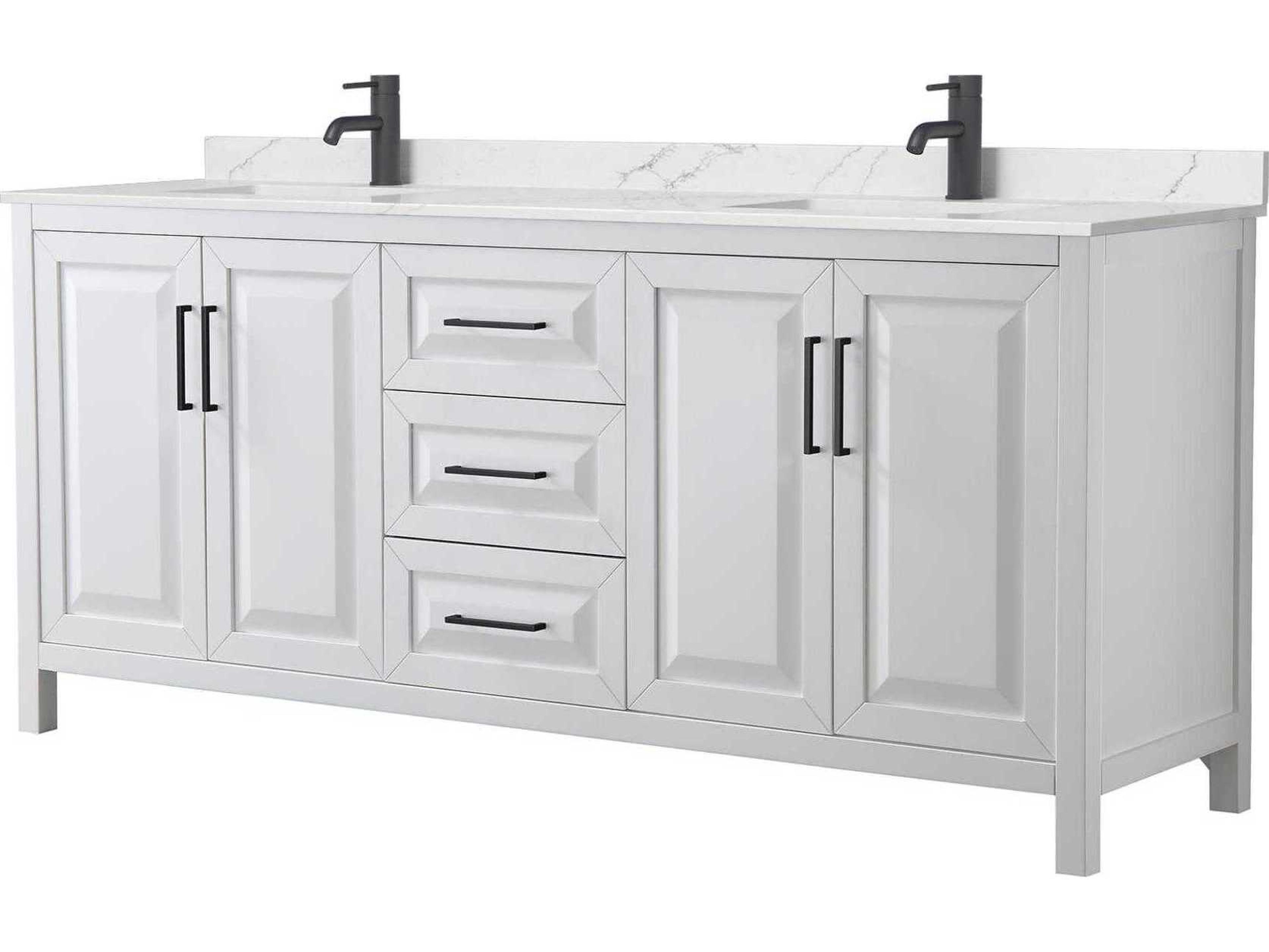 Wyndham Collection Daria 80" White Vanity