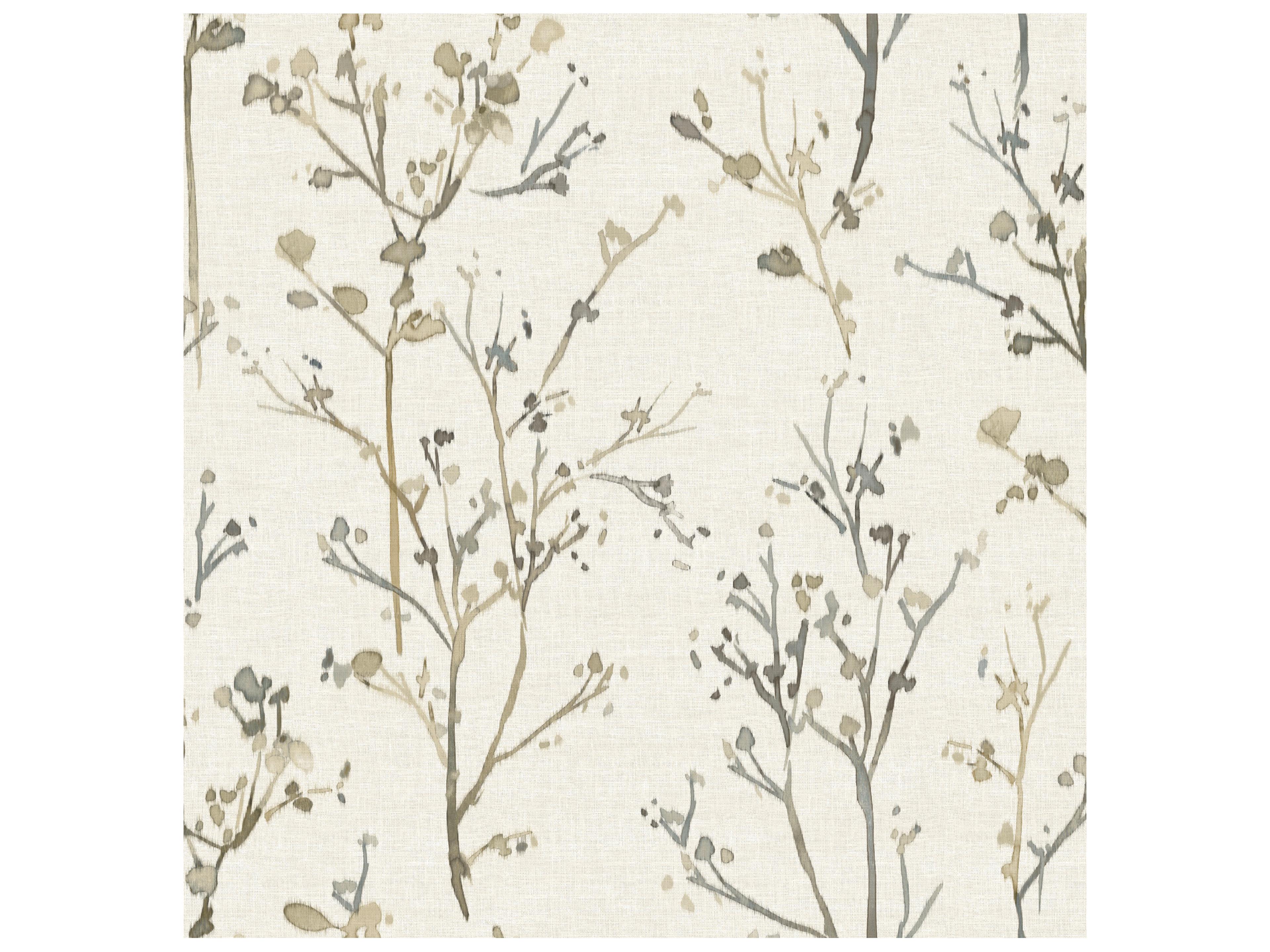 York Wallcoverings Drew & Jonathan Home Fifth Edition Neutral Budding Branches Wallpaper