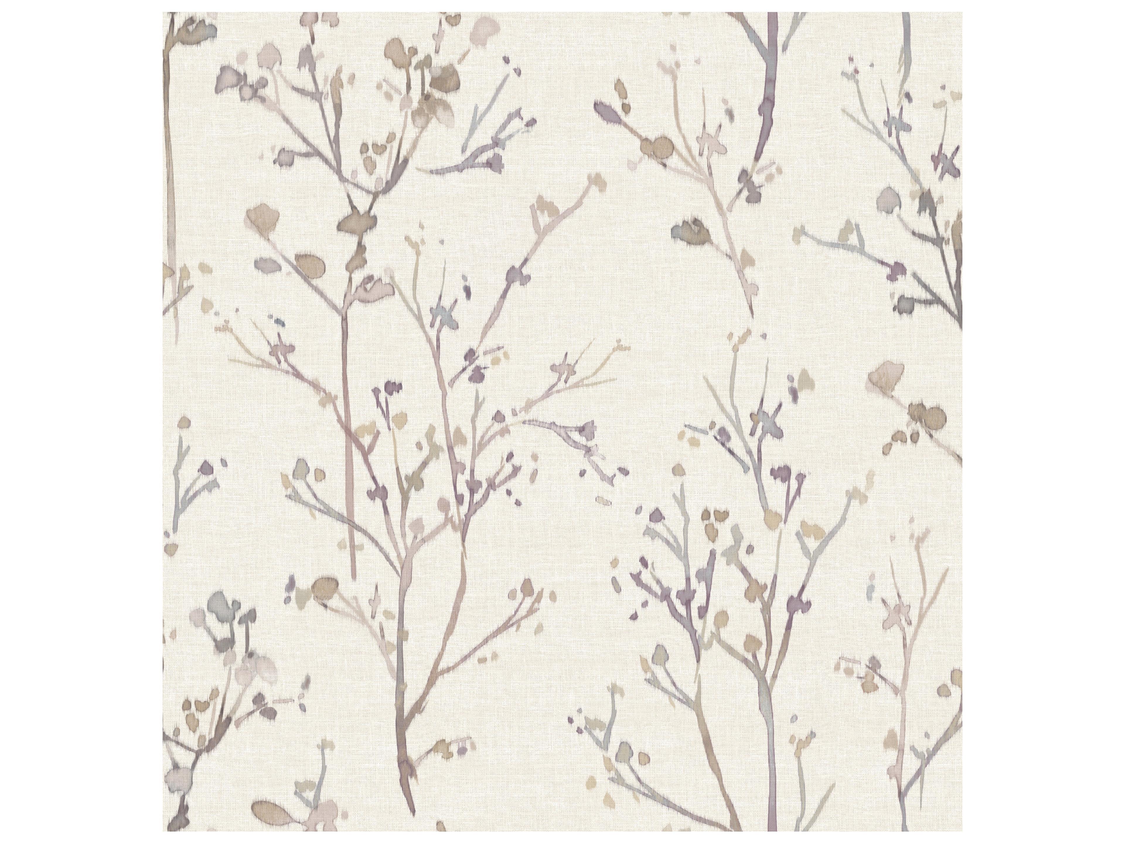 York Wallcoverings Drew & Jonathan Home Fifth Edition Lavender Budding Branches Wallpaper