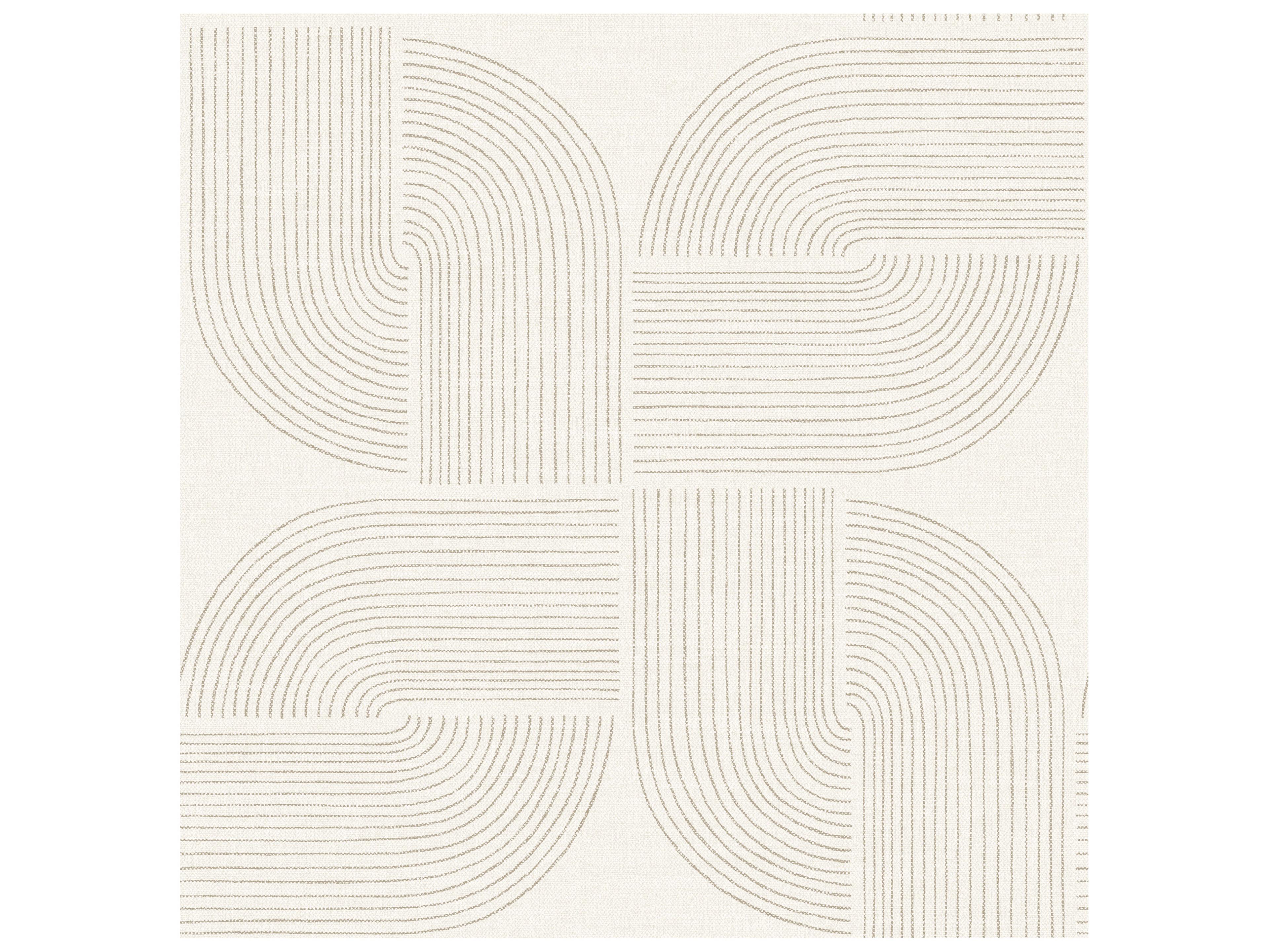 York Wallcoverings Drew & Jonathan Home Fifth Edition Brown Spiral Arches Wallpaper