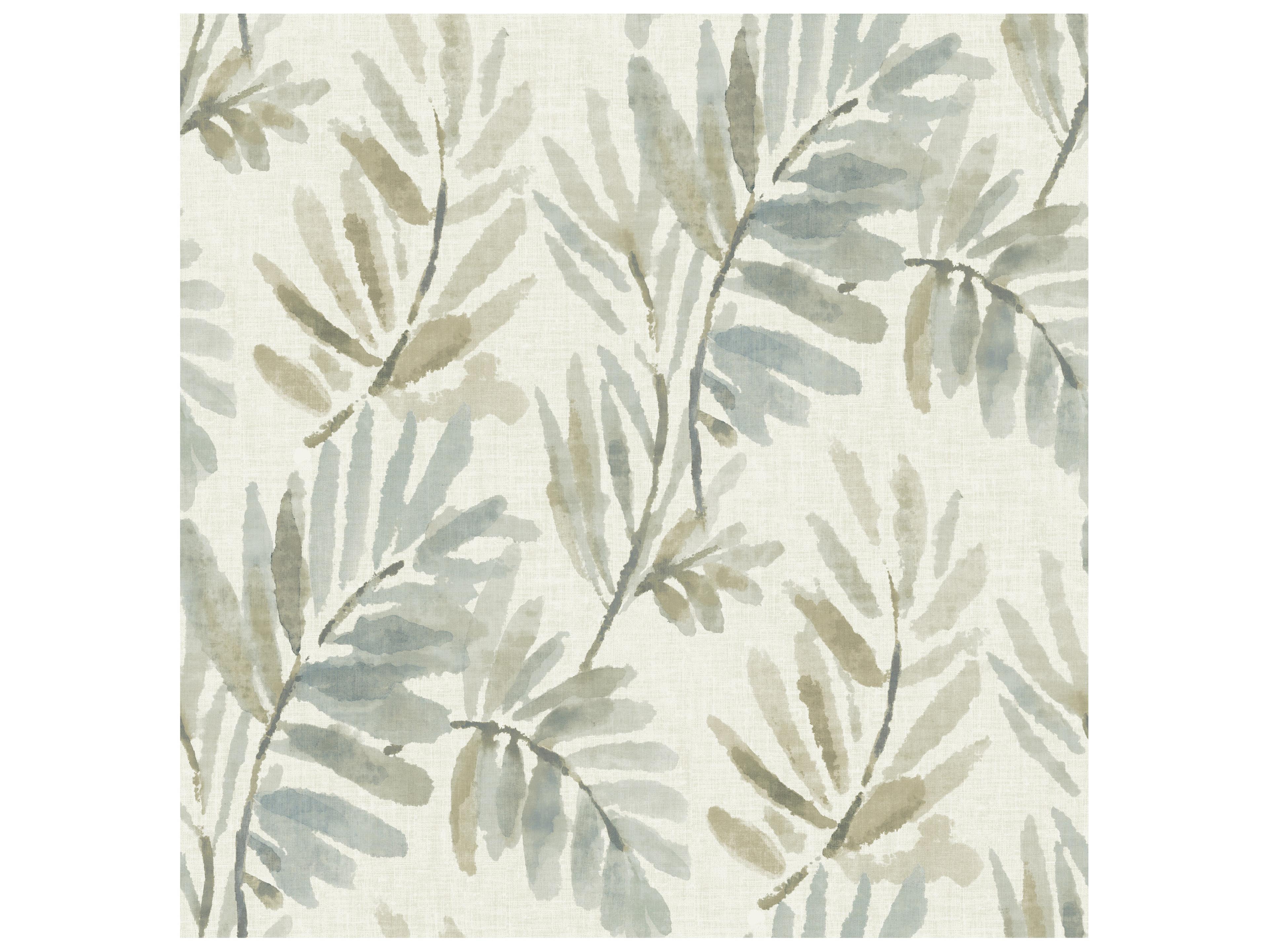 York Wallcoverings Drew & Jonathan Home Fifth Edition Aqua Ferns Wallpaper