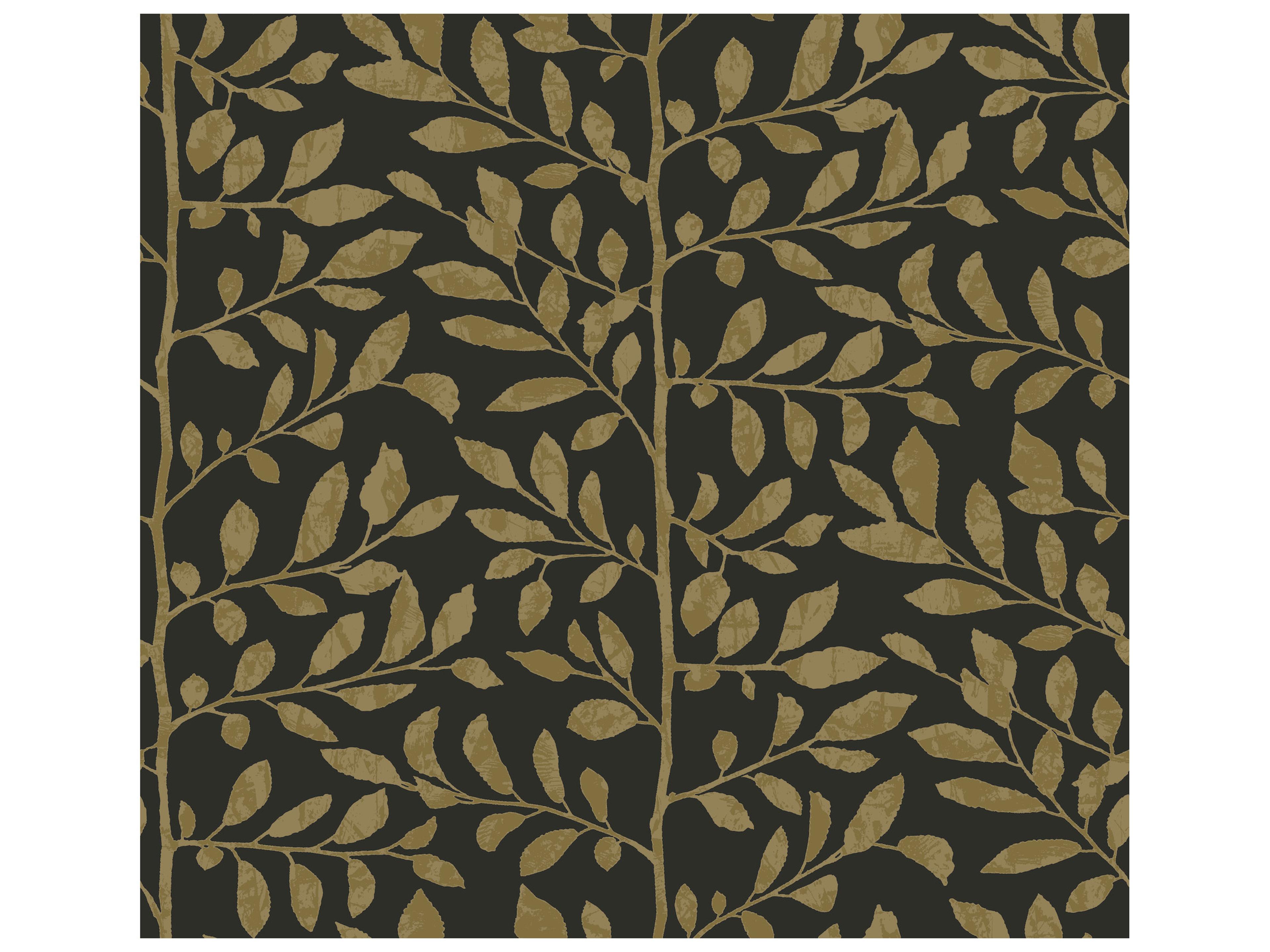 York Wallcoverings Drew & Jonathan Home Fifth Edition Black Sapling Wallpaper