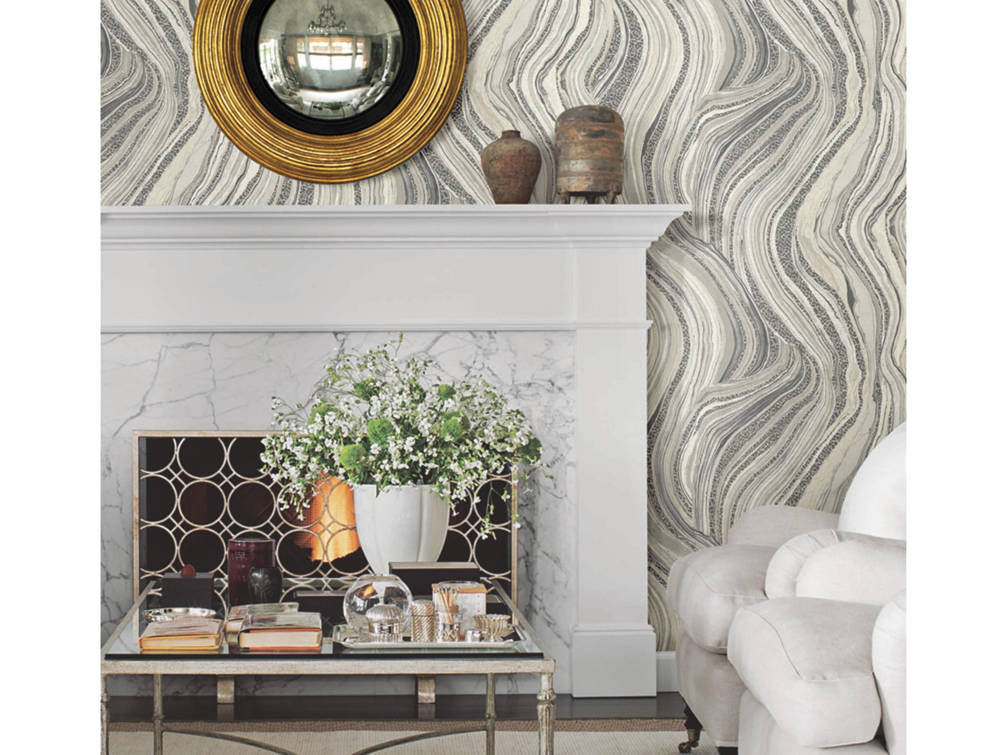 York Wallcoverings Ronald Redding Traveler Grey Streaming Cheetah Wallpaper