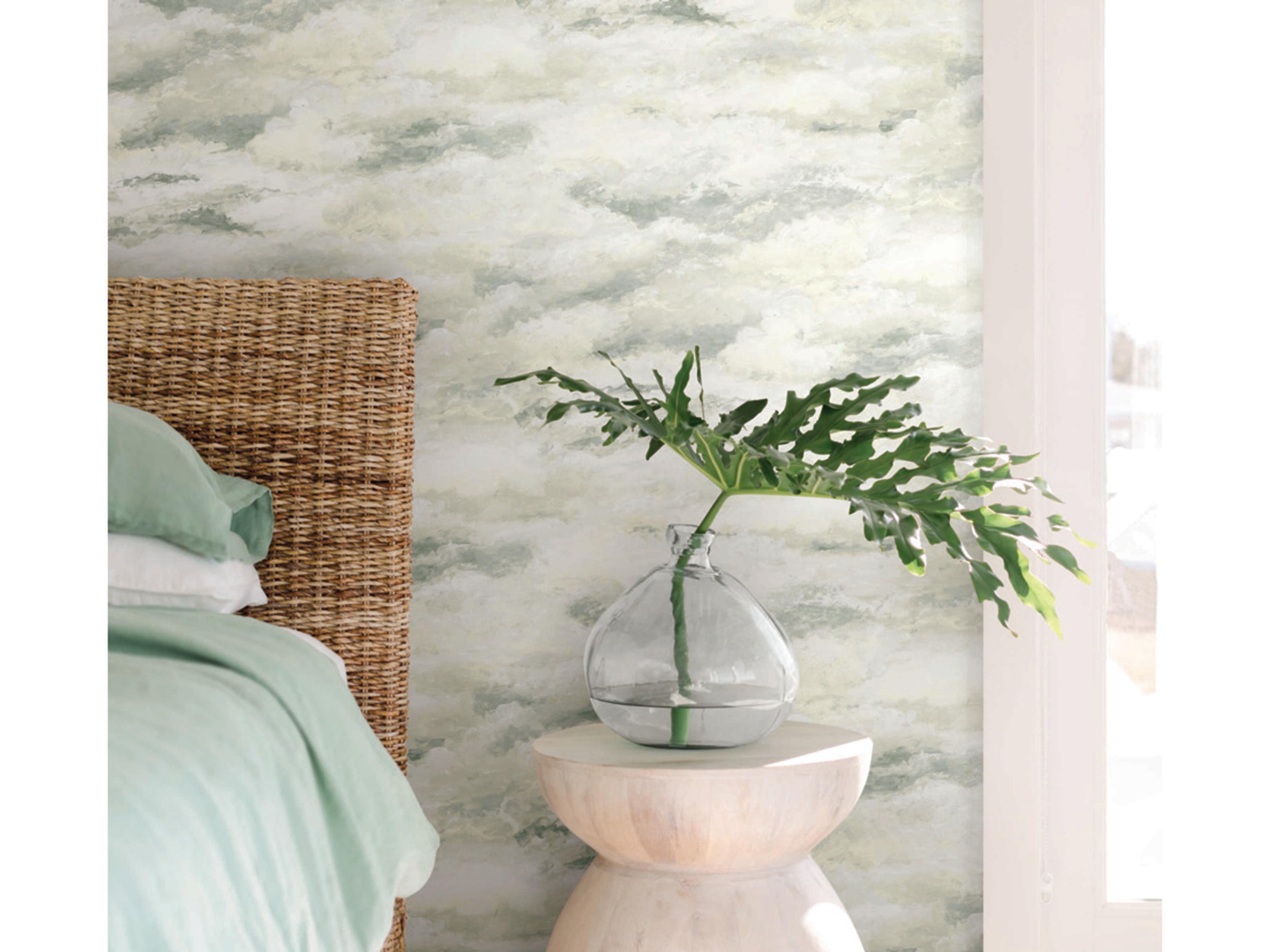 York Wallcoverings Mediterranean Tan Grey Plein Air Wallpaper