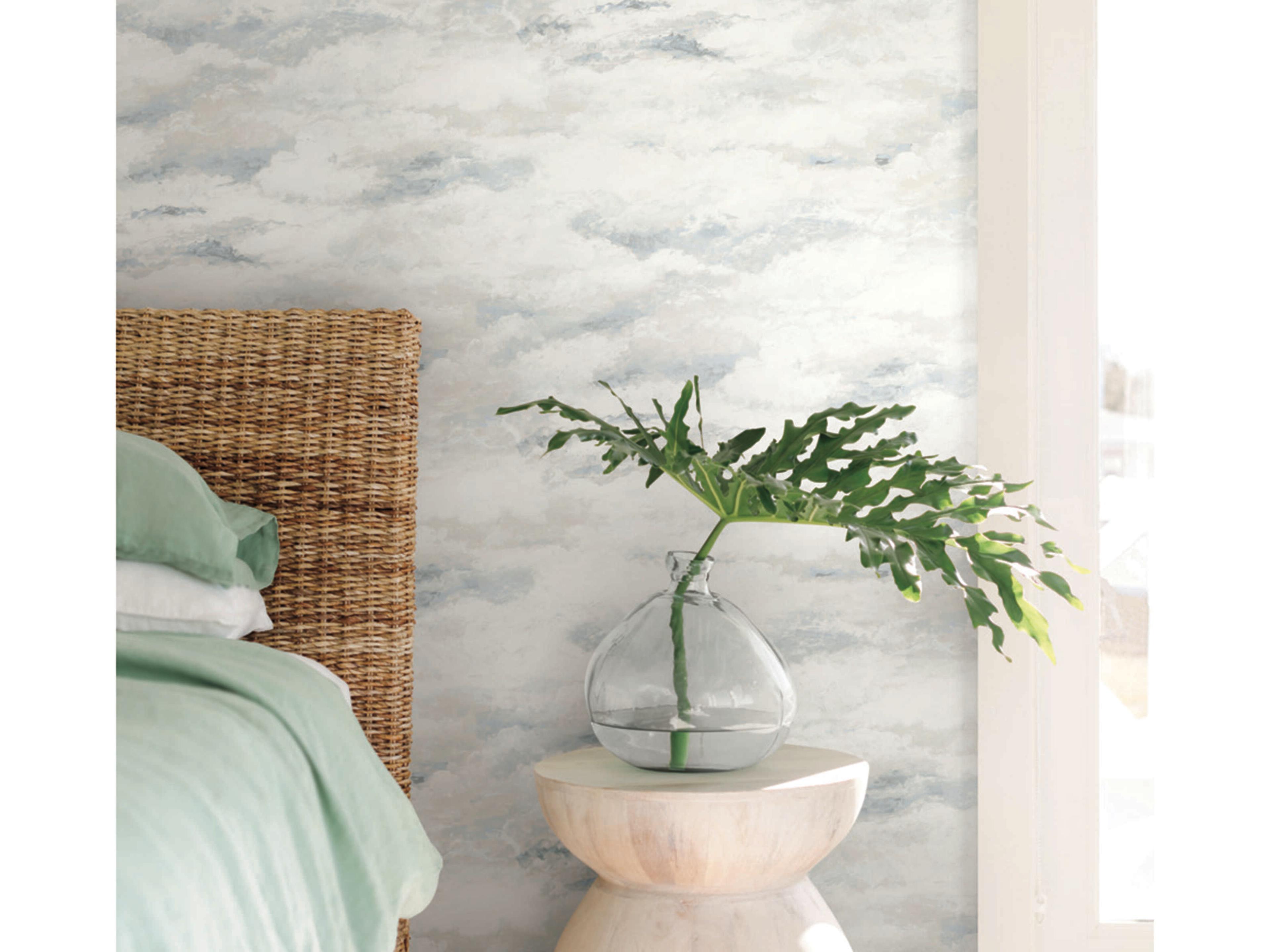 York Wallcoverings Mediterranean Beige Grey Plein Air Wallpaper