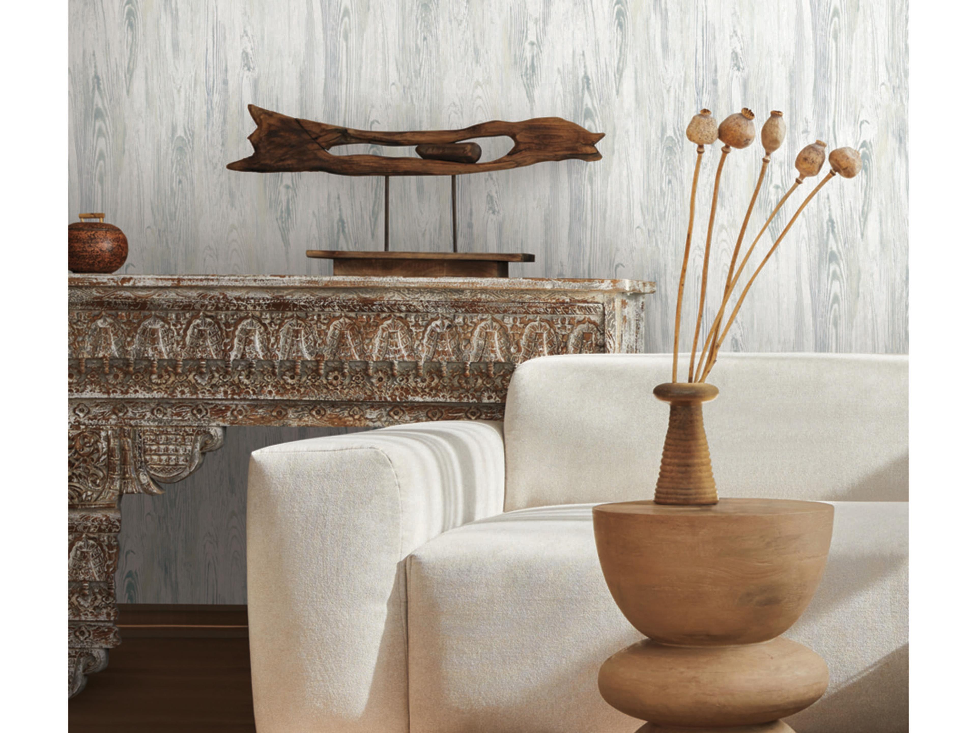 York Wallcoverings Mediterranean White Blue Rusticano Wallpaper