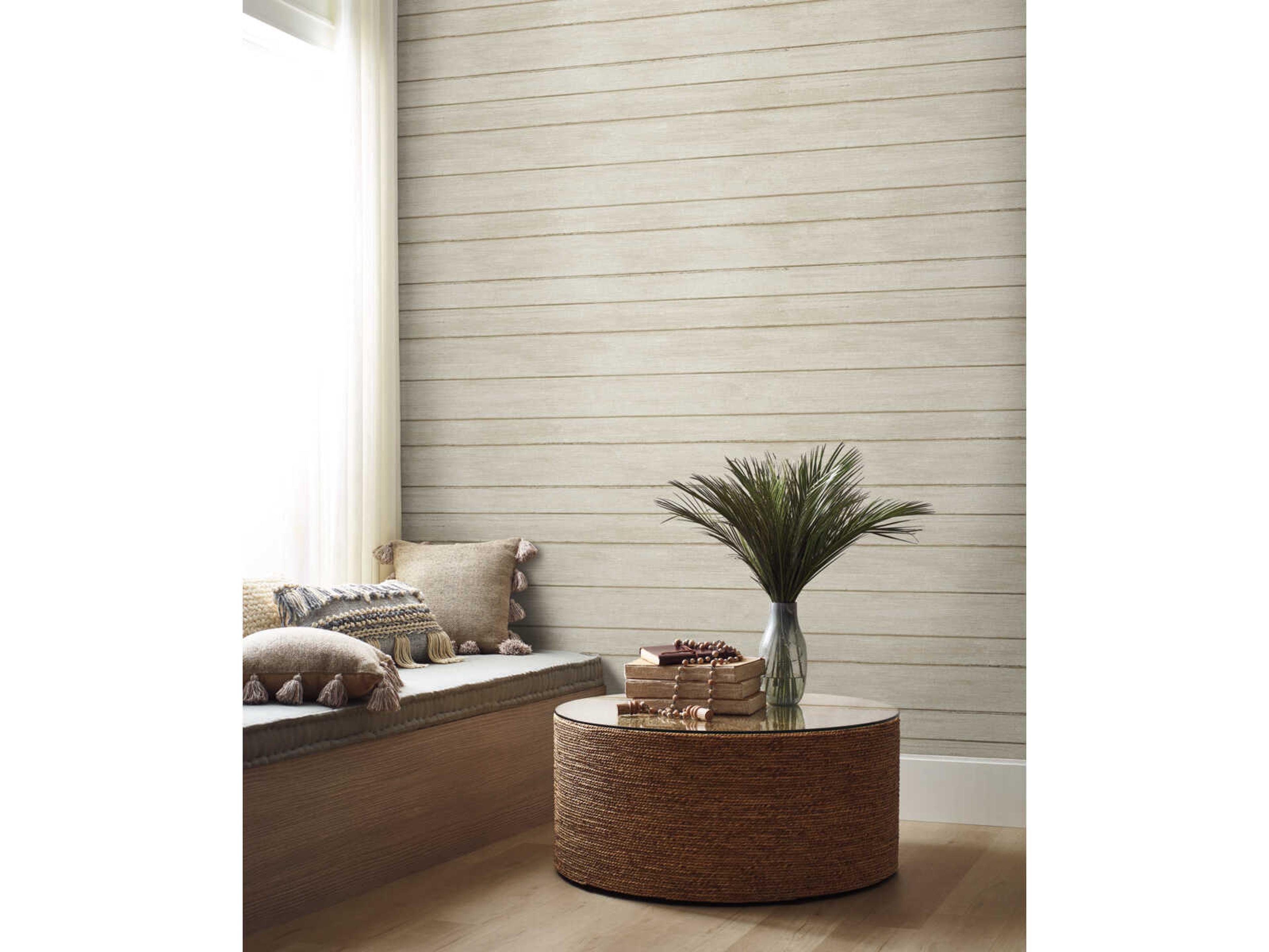 York Wallcoverings Natural Digest Grey Broad Side Wallpaper