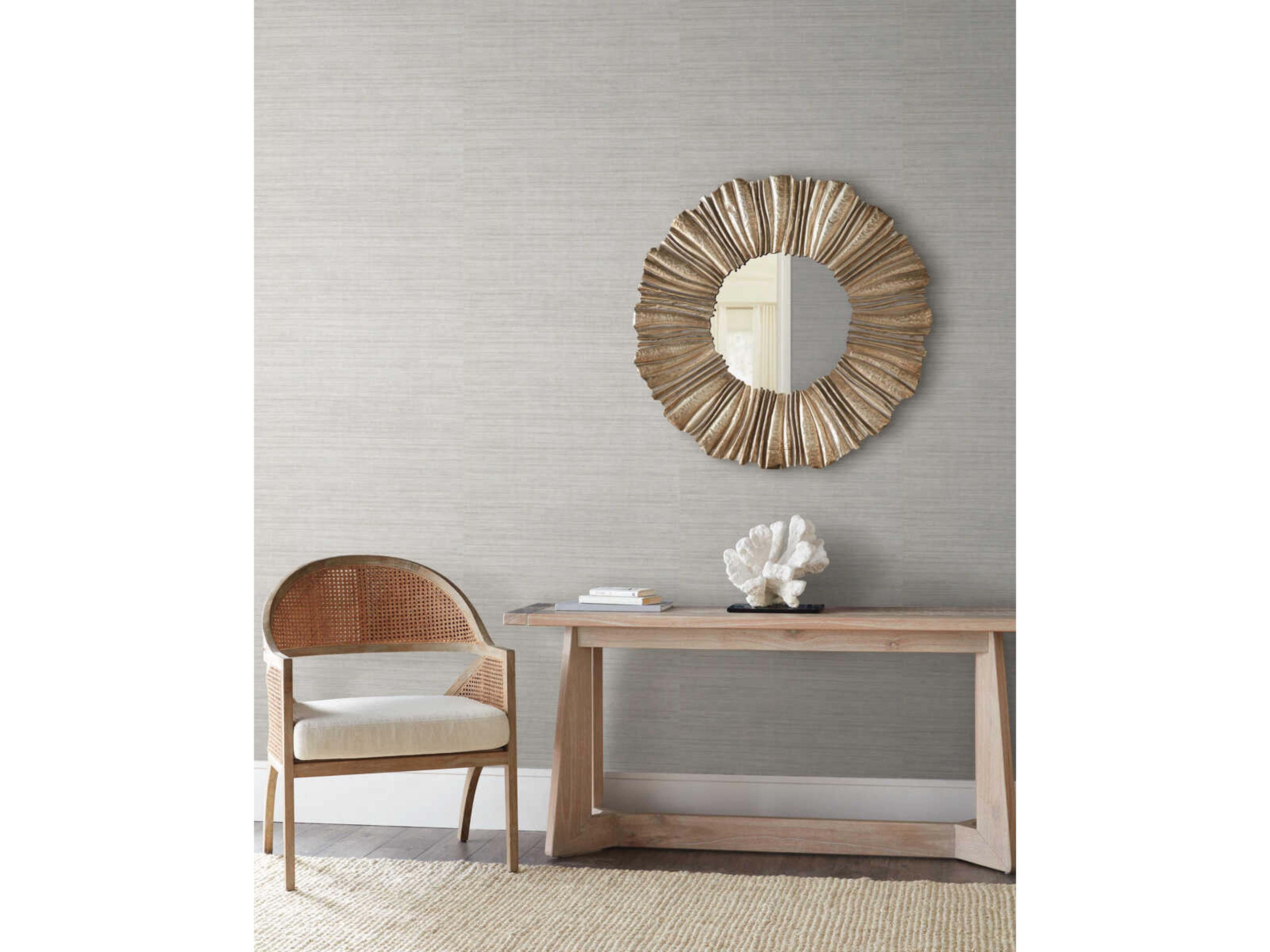 York Wallcoverings Natural Digest Grey Tasar Silk Wallpaper