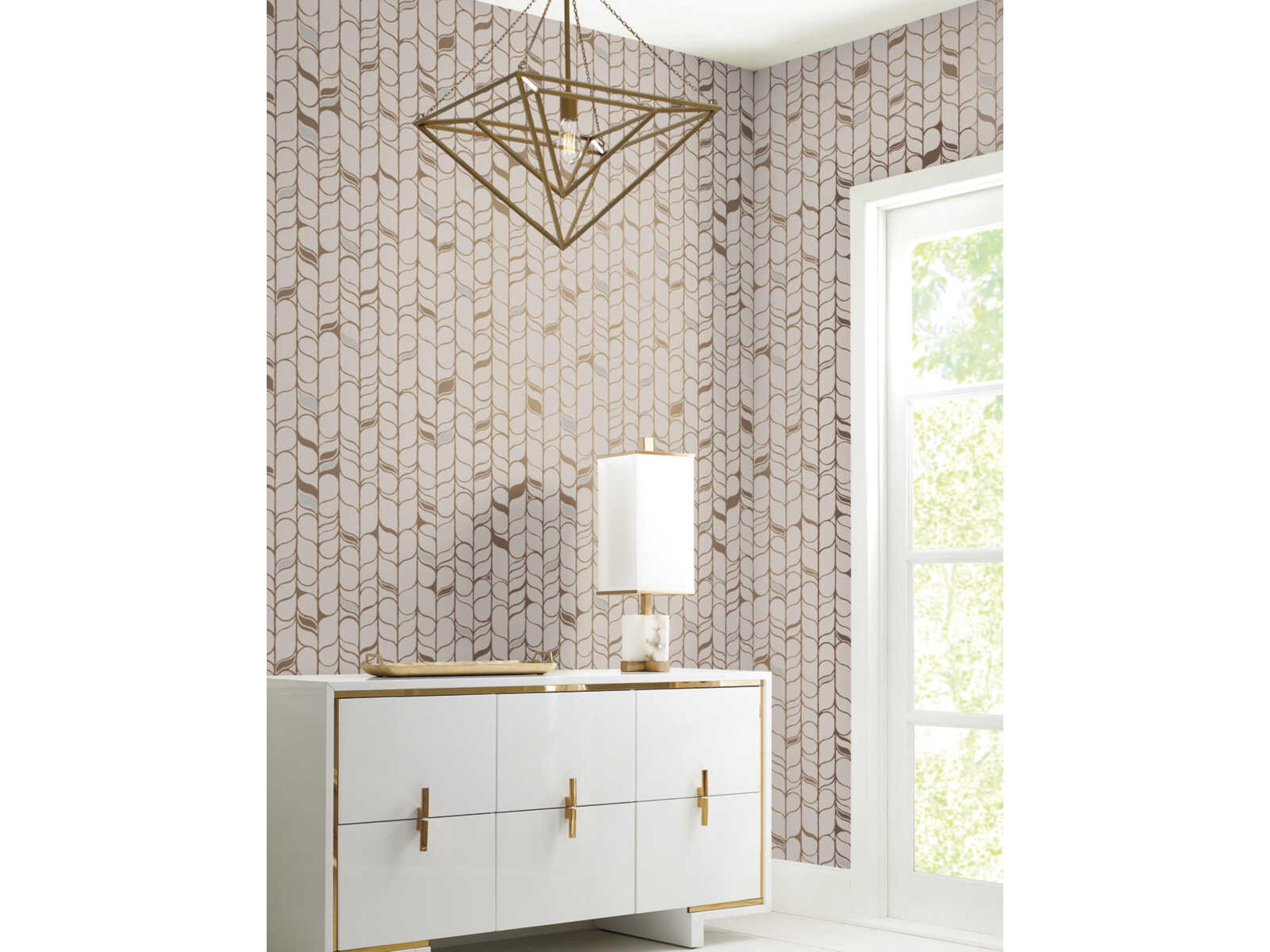 York Wallcoverings Modern Nature 2nd Edition Beige Gold Perfect Petals Wallpaper