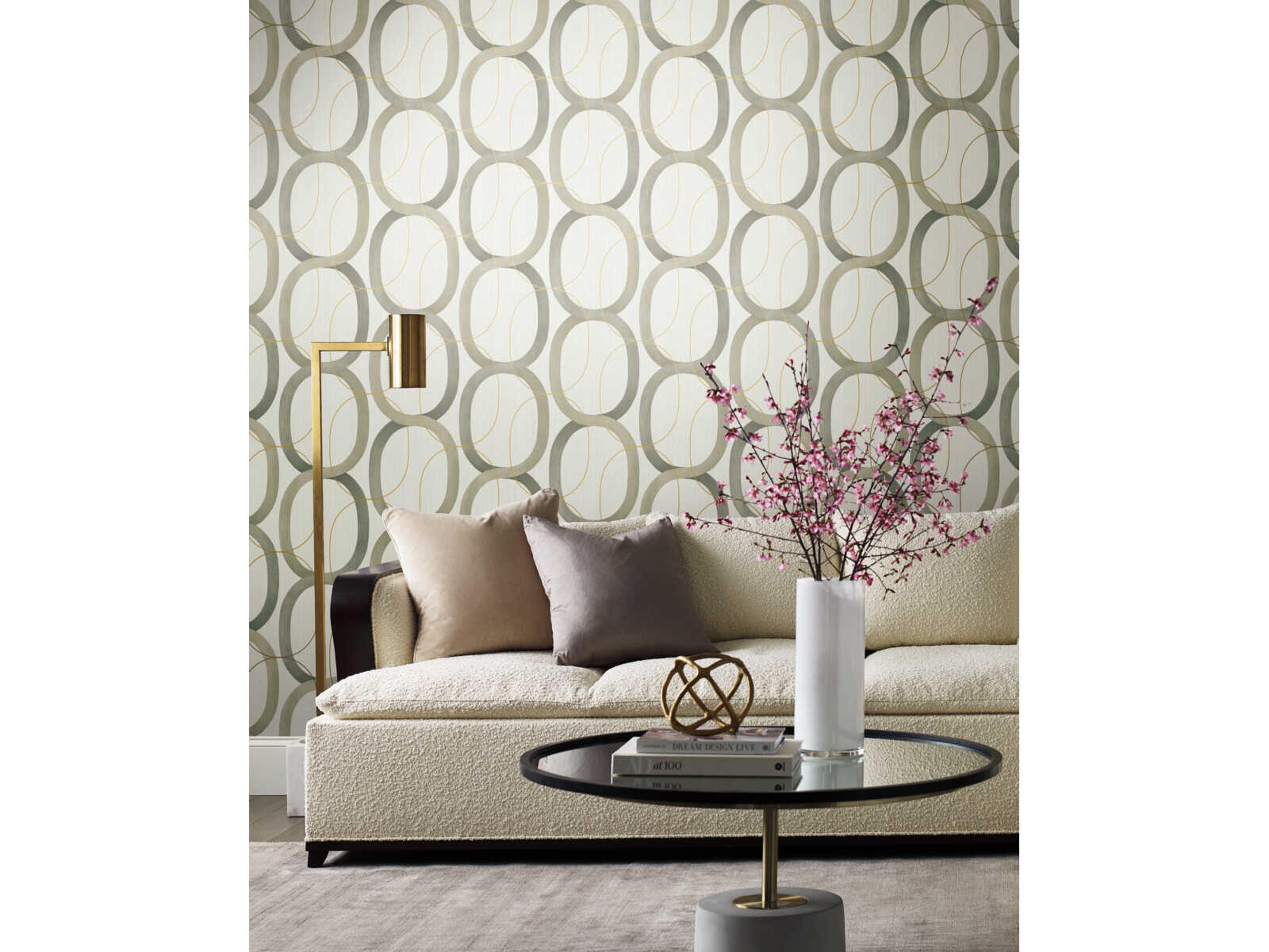 York Wallcoverings Modern Nature 2nd Edition Taupe Interlock Wallpaper