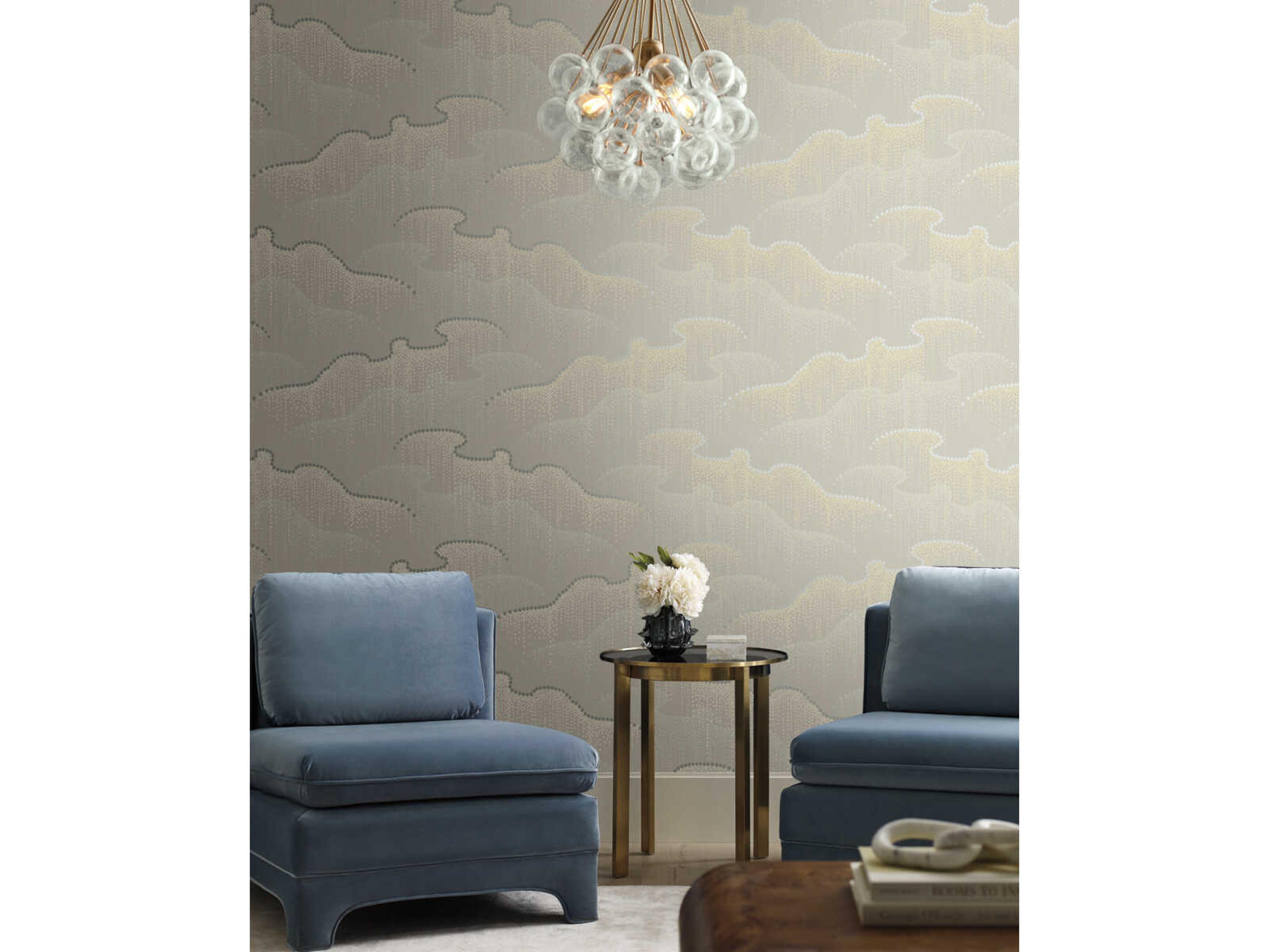 York Wallcoverings Modern Nature 2nd Edition Light Taupe Moonglight Pearls Wallpaper